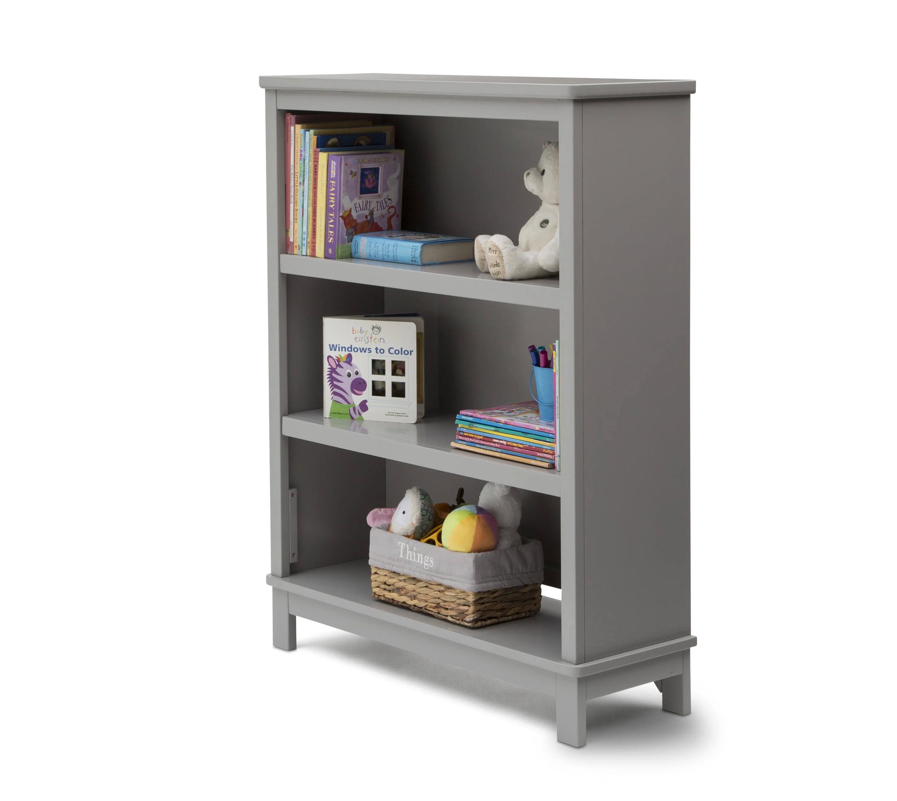 Delta Children Epic 3-Tier Kids Bookshelf, Greenguard Gold Certified, Grey