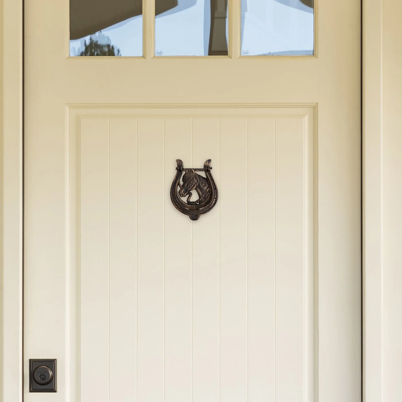Home Decorative Cast Iron Door Knocker - Horse And Horseshoe