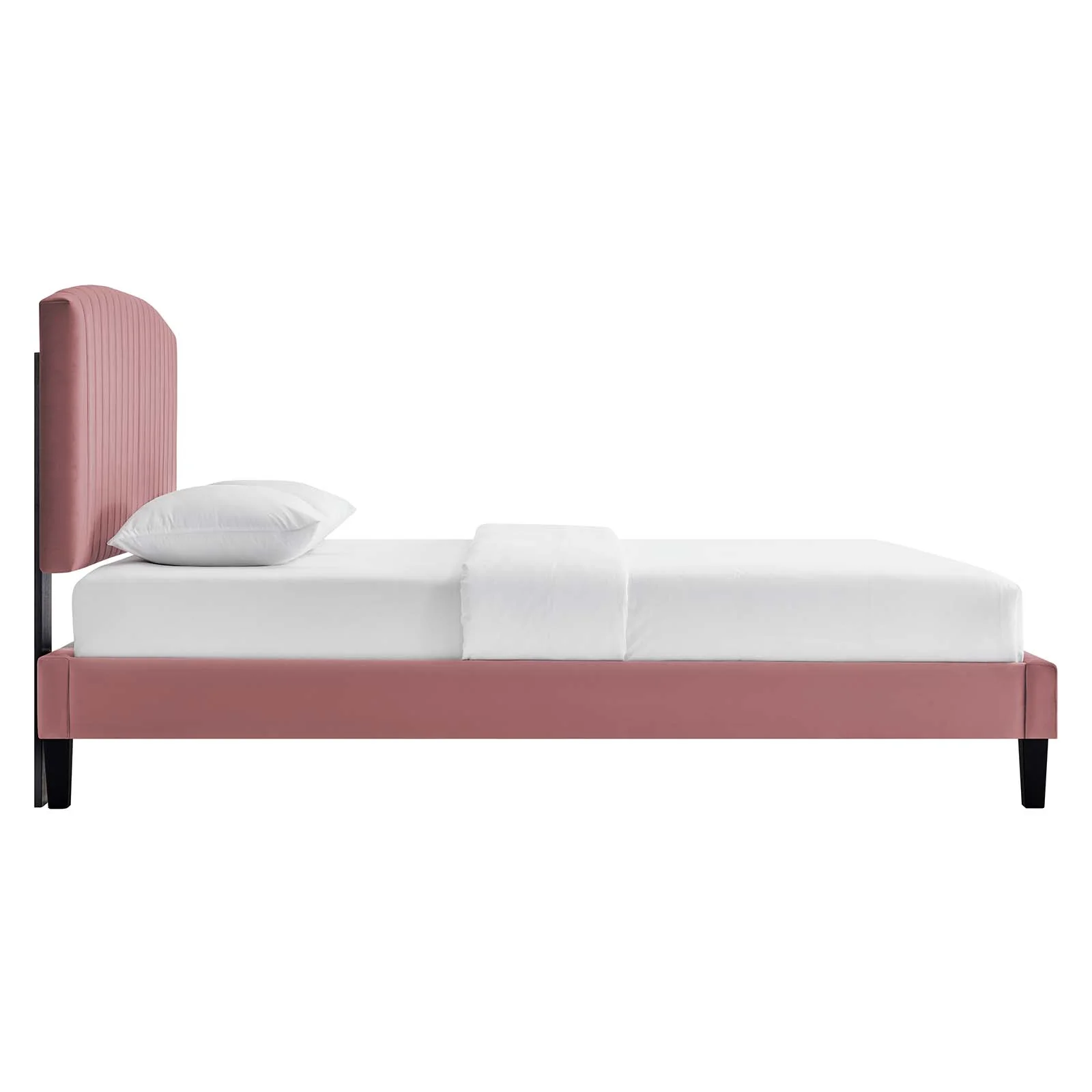 Modway Alessi Performance Velvet King Platform Bed, Multiple Colors