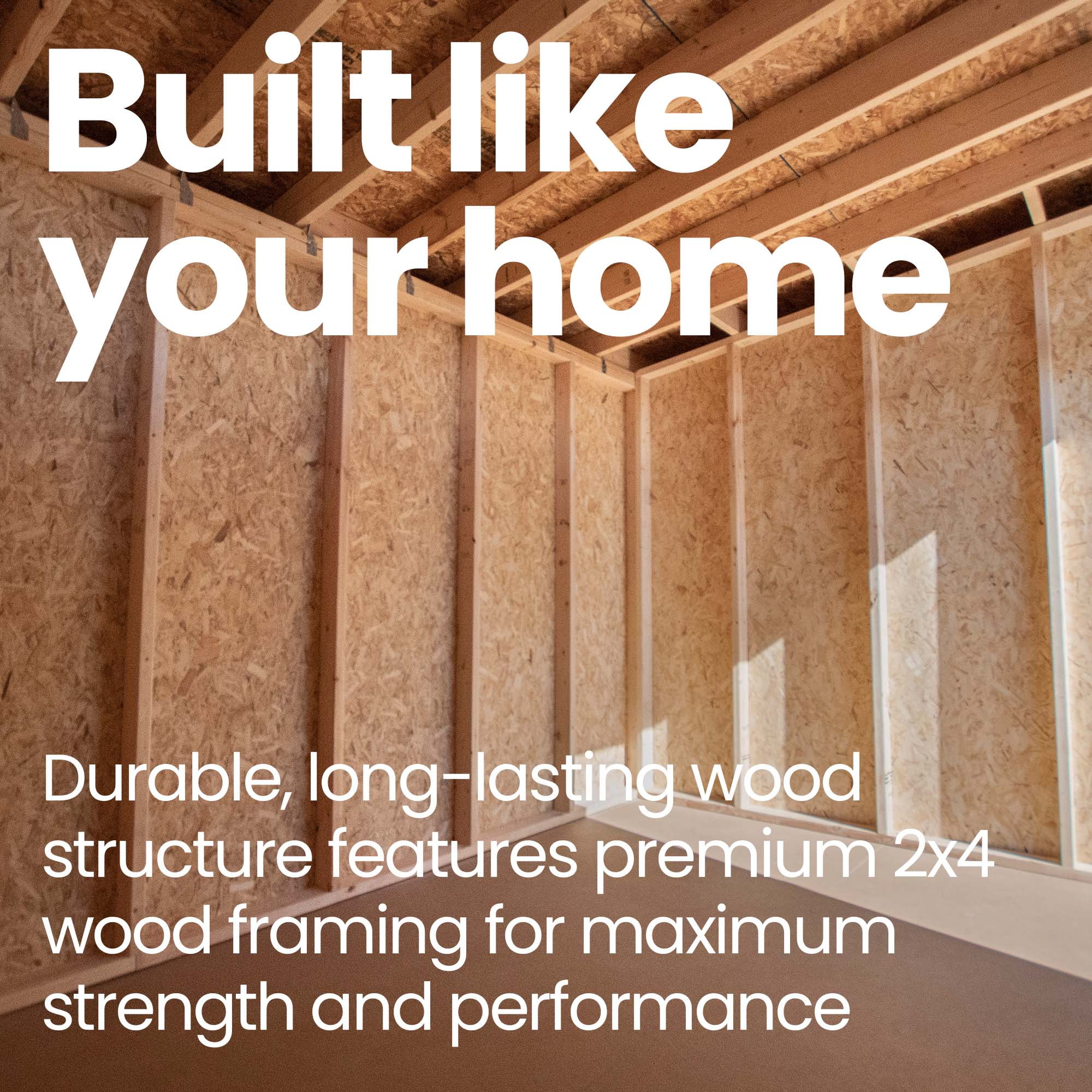 Handy Home Products Hudson 12 ft. x 12 ft. Wood Storage Shed