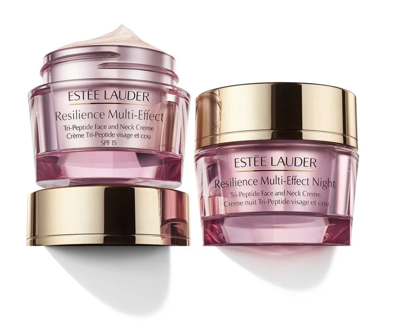 Estee Lauder Resilience Multi-Effect Tri-Peptide Face & Neck Creme, Day SPF15 + Night, 0.5oz/15ml each