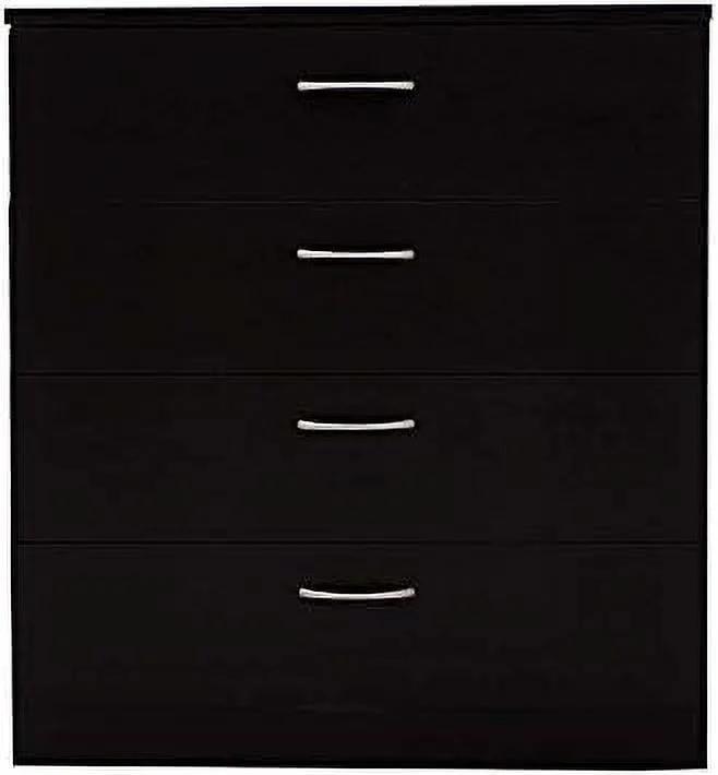 KBANZIBIU 4-Drawer Dresser Classic Wood Simple Style Nightstand End Table (White)