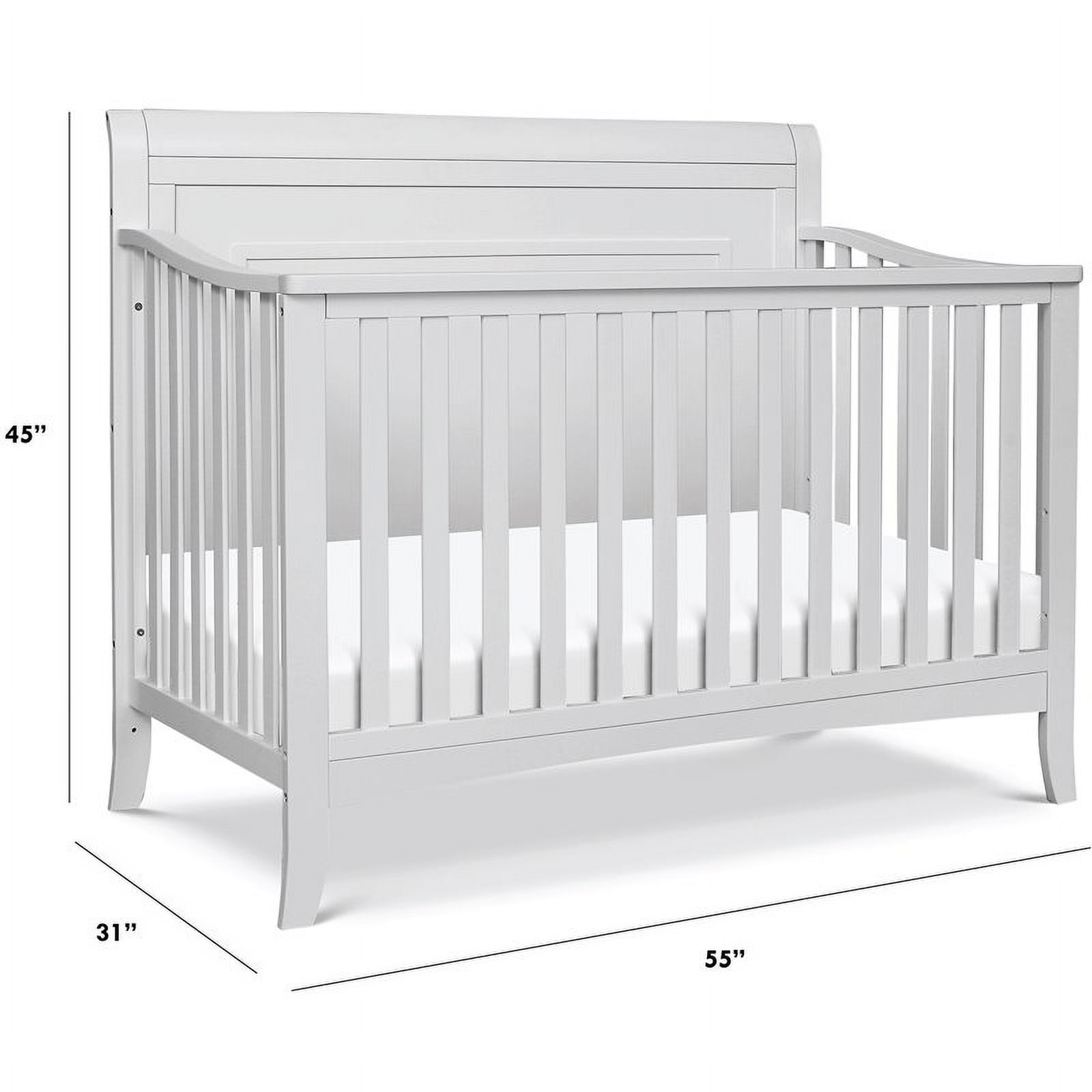 DaVinci Anders Pine Wood 4-in-1 Convertible Crib in Cloud Gray