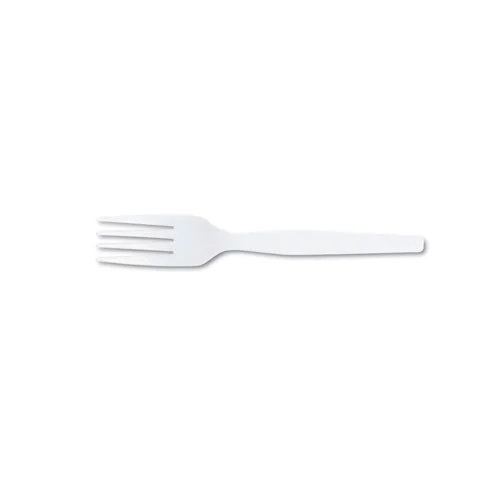 Plastic Cutlery, Heavy Mediumweight Fork, 1,000 Carton | Bundle of 5 Cartons