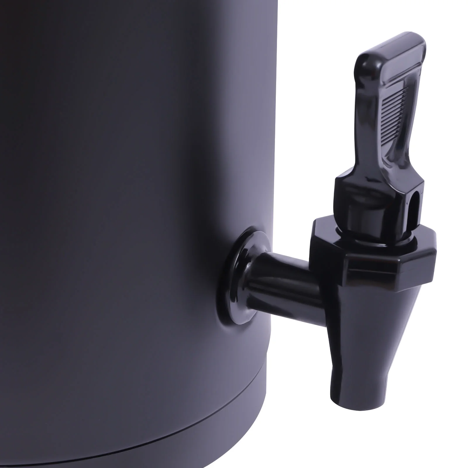 Miumaeov Insulated Beverage Dispenser – Food-grade 304 Stainless Steel Insulated Thermal Hot and Cold Beverage Dispenser with Thermometer (8L-Oval Black)