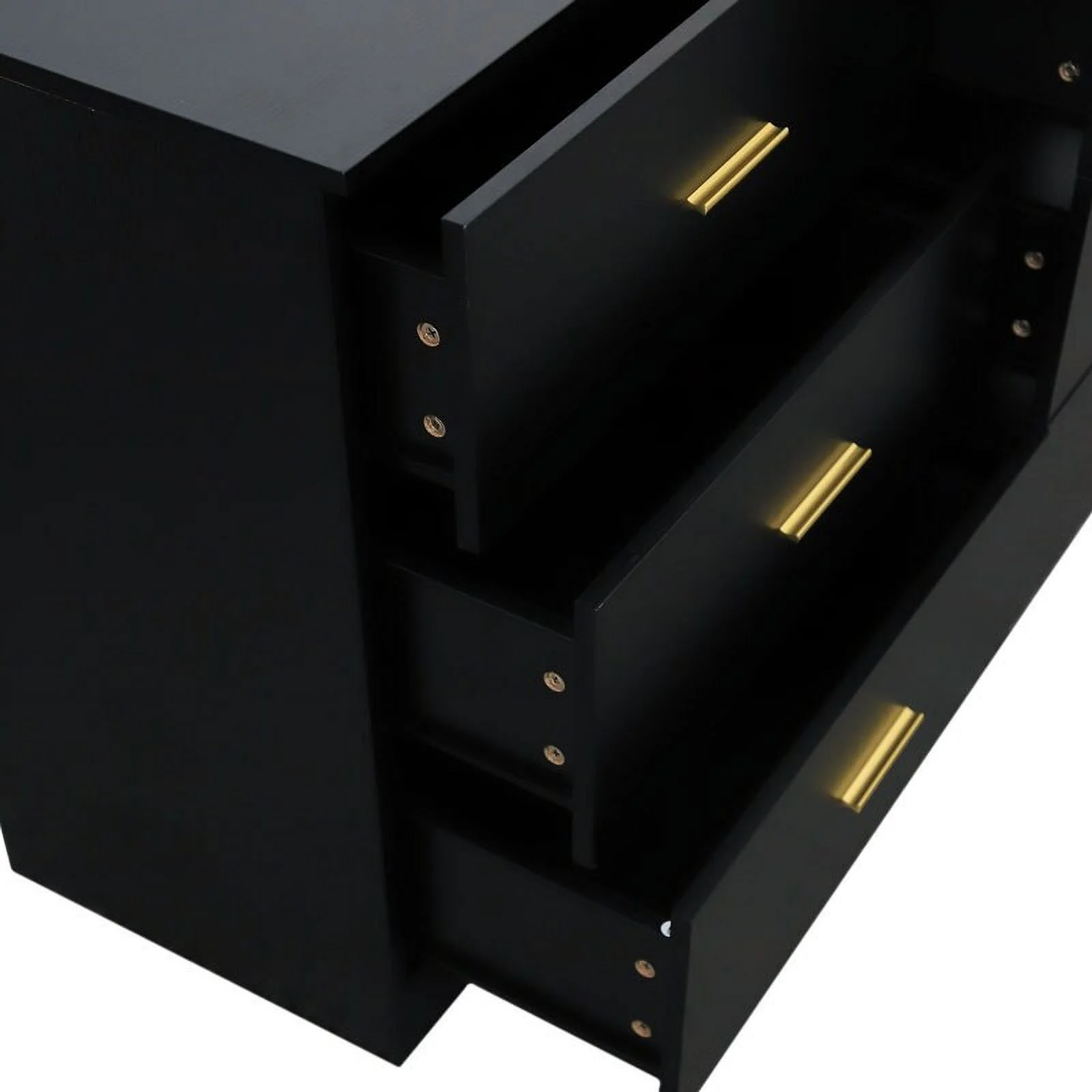 BESTCOSTY Modern Black 6-Drawer Dresser
