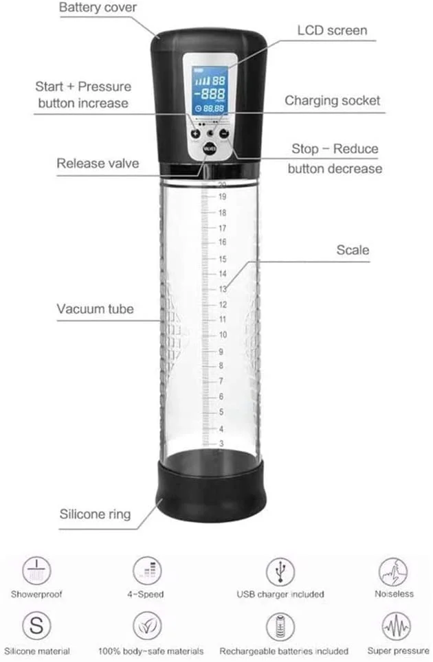 Vacuum Pump Penis Pump - Penile Pump Man Electric Vacuum Pumps Classic Male Training Device with Sleeve