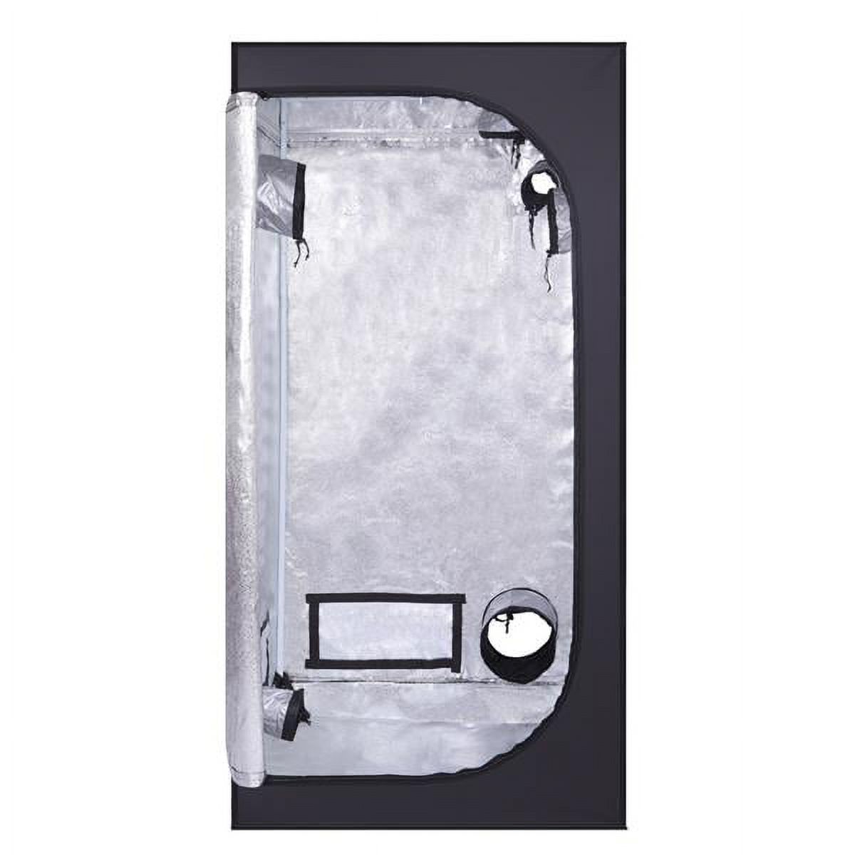 Fithood LY-90*90*180cm Home Use Dismountable Hydroponic Plant Growing Tent with Window Green & Black