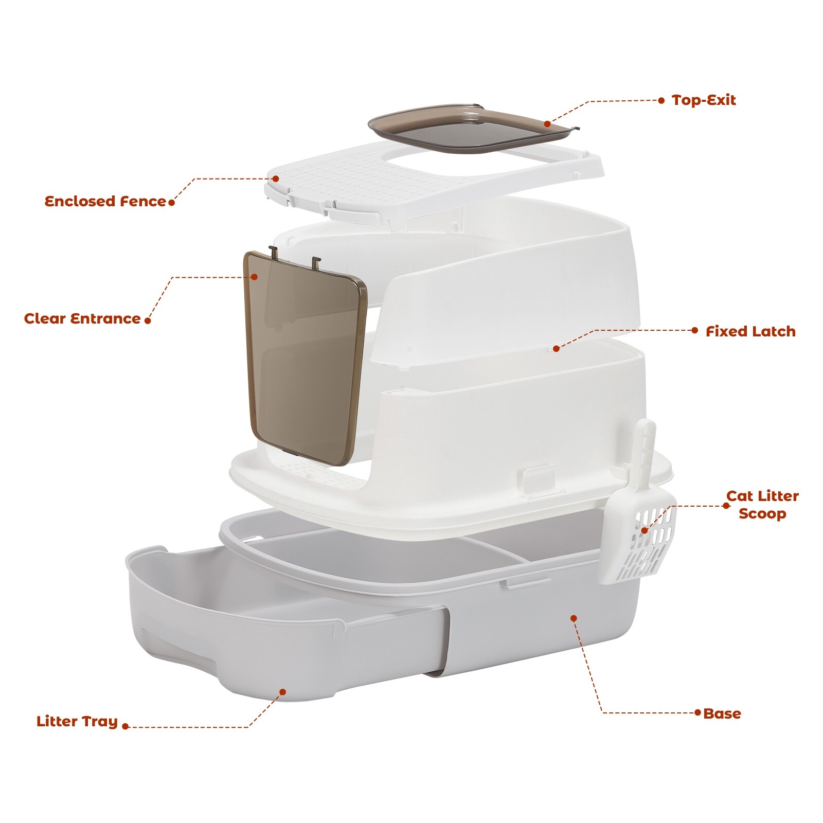 Cat Litter Box with Scoop A