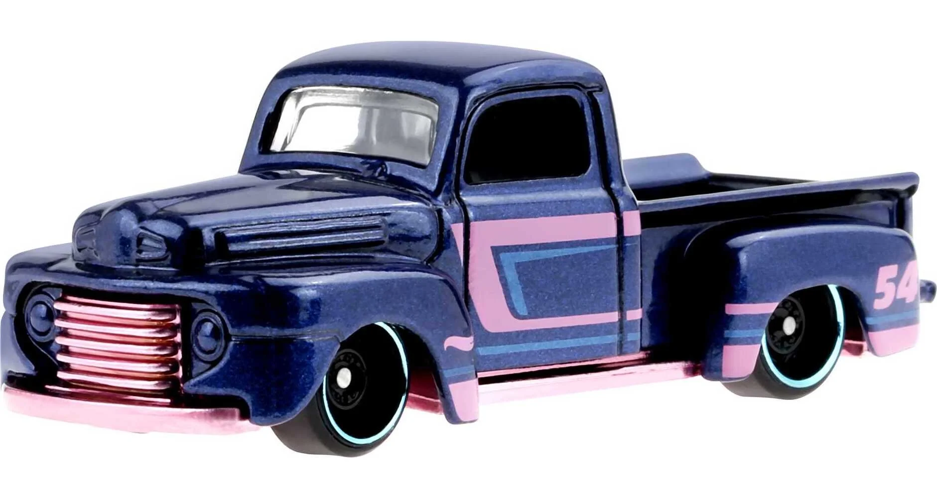 Hot Wheels 1:64 Scale Die-Cast Toy Car or Truck with Turquoise- & Copper-Colored Deco (Styles May Vary)