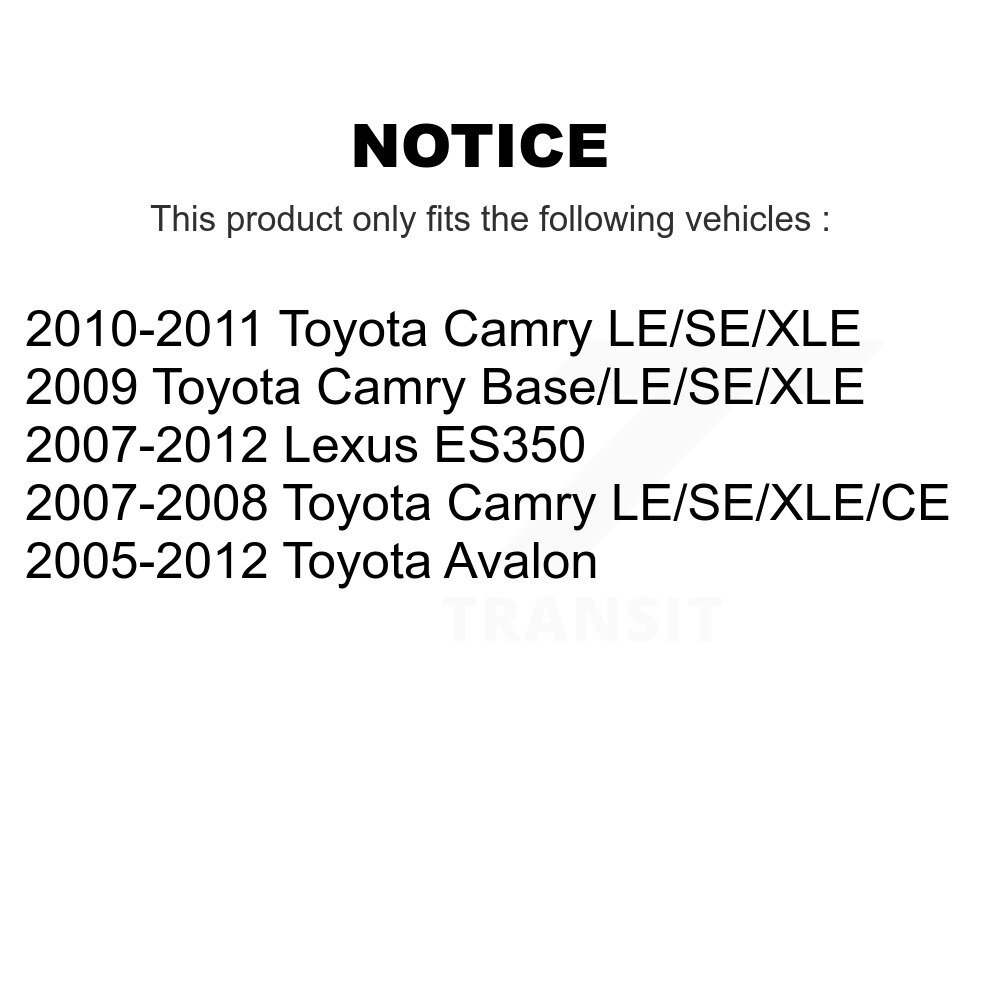 Transit Auto - Front Right (Passenger) Steering Tie Rod End & Boot Kit For Toyota Camry Avalon Lexus ES350 KTB-100614