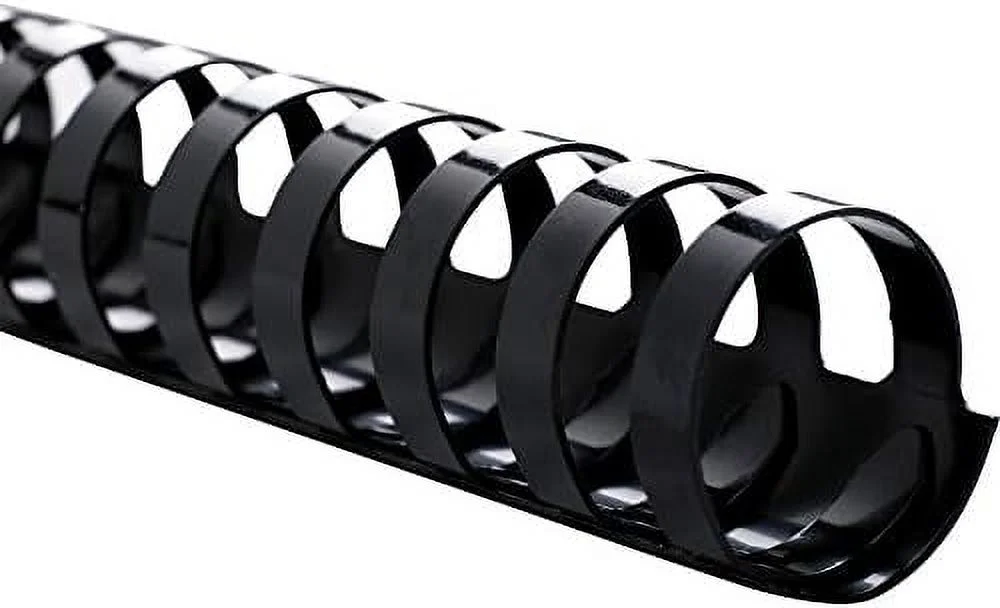 18008 Plastic Binding Spines,1-Inch,200 Sheet Capacity,100/BX,BK