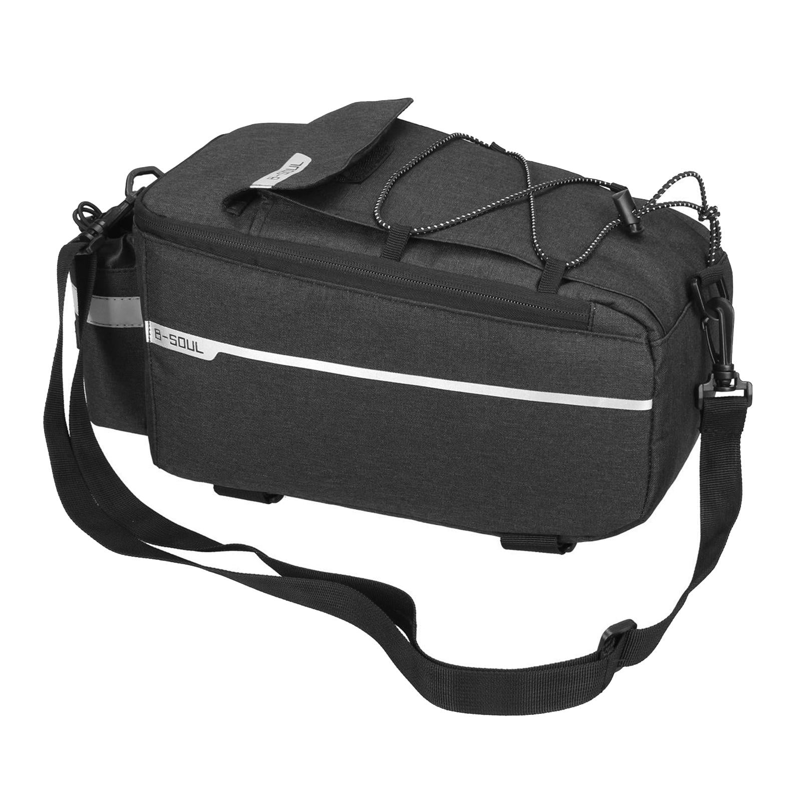 10L Cycle Rear Rack Pannier Trunk Bag , Black, 38x15.5x18cm