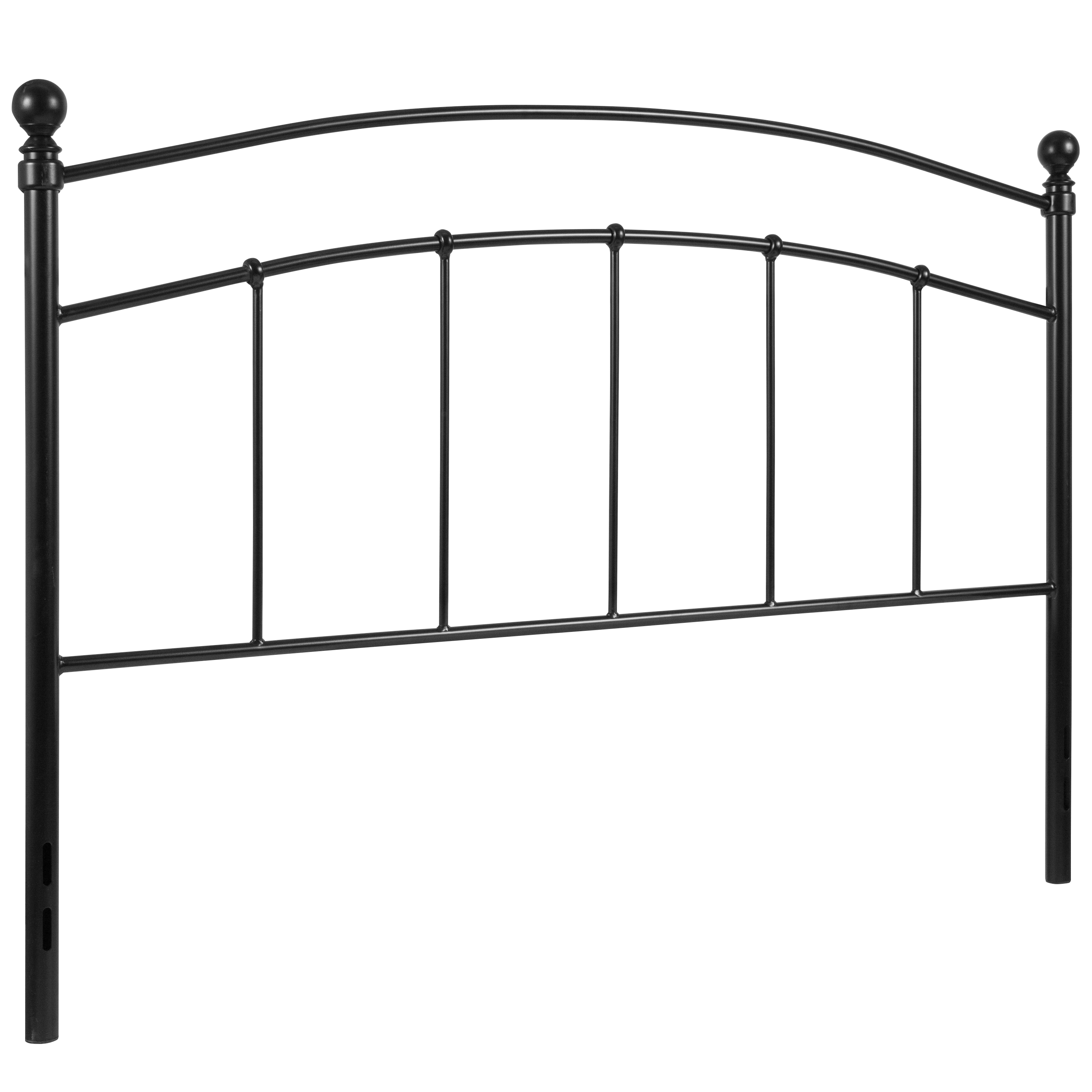 Merrick Lane Metal Queen Size Headboard Contemporary Arched Headboard With Adjustable Rail Slots