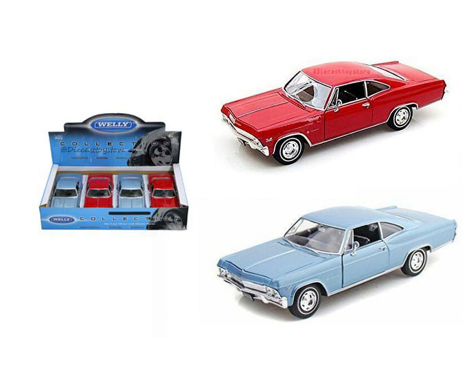 WELLY 1:24 DISPLAY - 1965 CHEVROLET IMPALA SS 396 HARDTOP 1 RANDOM COLOR WITHOUT RETAIL BOX 22417-4D