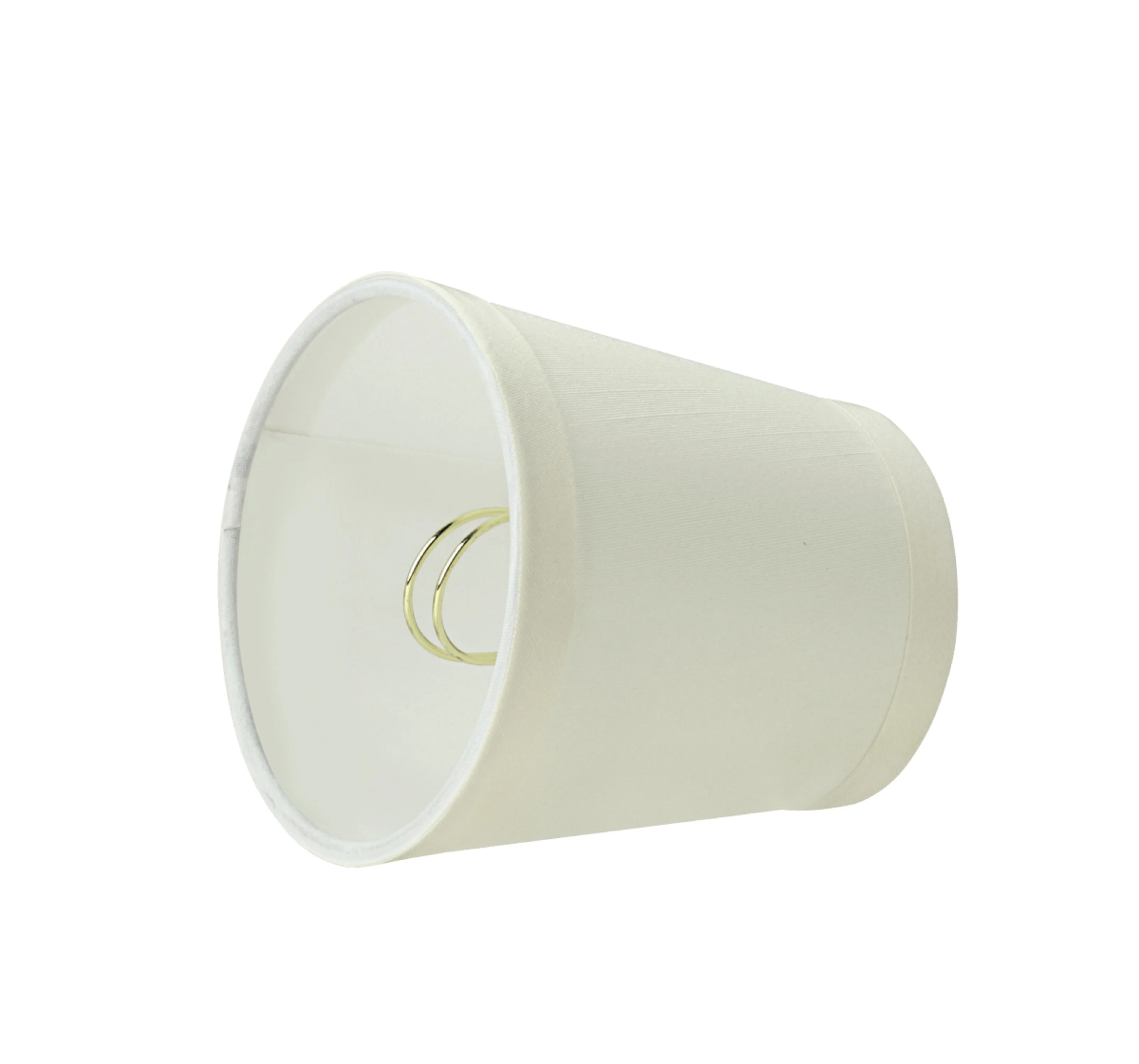 Aspen Creative 32717-6 Small Hardback Empire Shape Chandelier Clip-On Lamp Shade Set (6 Pack), Transitional Design in Off White, 4