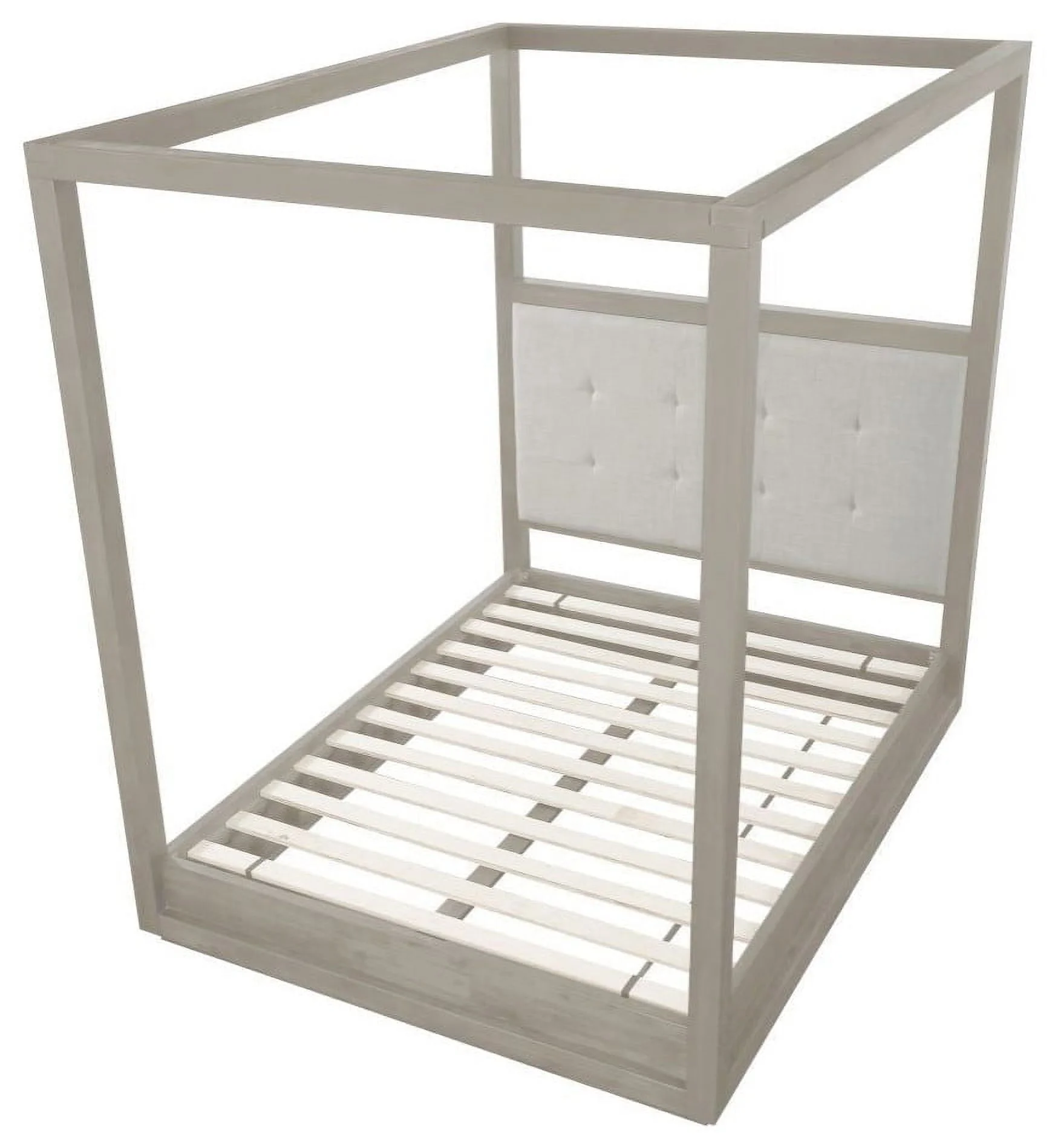 Modus Furniture Oxford Upholstered Canopy Bed in Mineral