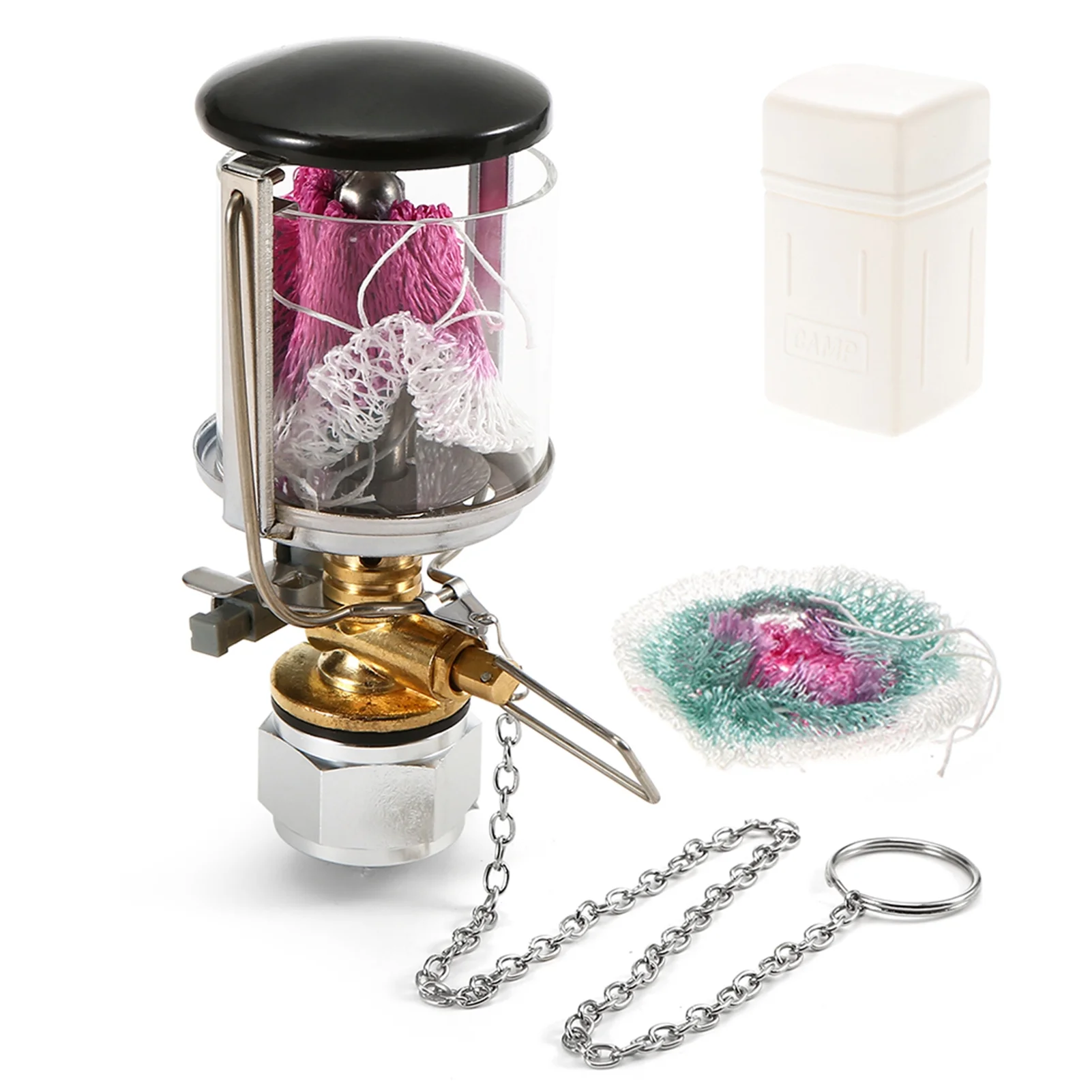 Tomshoo Propane Lantern Single Mantle Gas Lamp Portable Gas Hanging Tent Lamp with 2 Lantern Mantles for Travel Hiking Backpacking