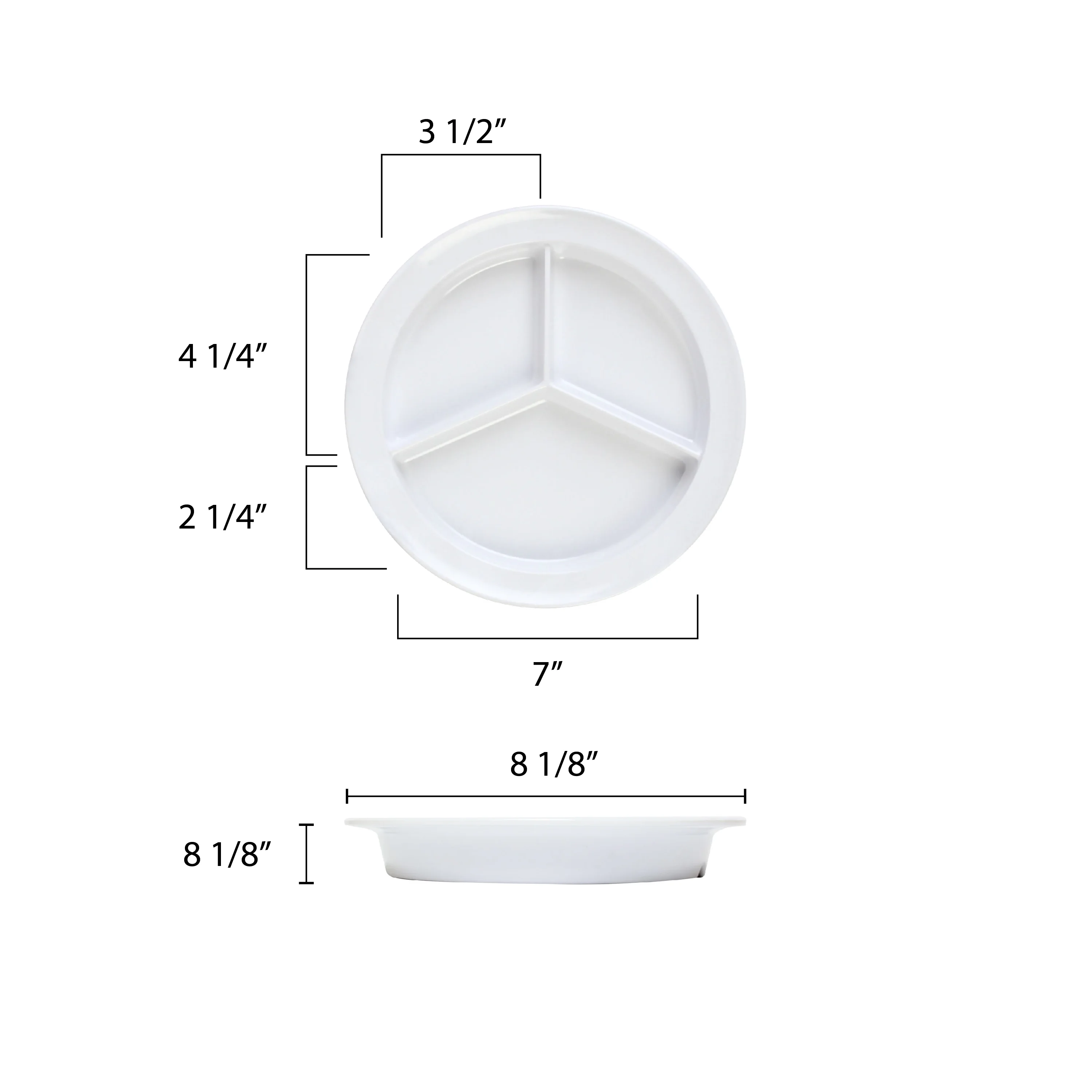 Excellante Nustone White Melamine Dinnerware Collection 8 3/4