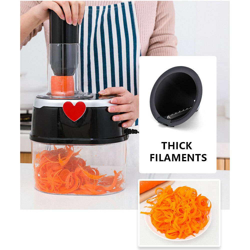 Oukaning Electric Fruit Slicer Vegetable Cutter Kitchen Slicer Tool Veggie Chopper 4 Blazes