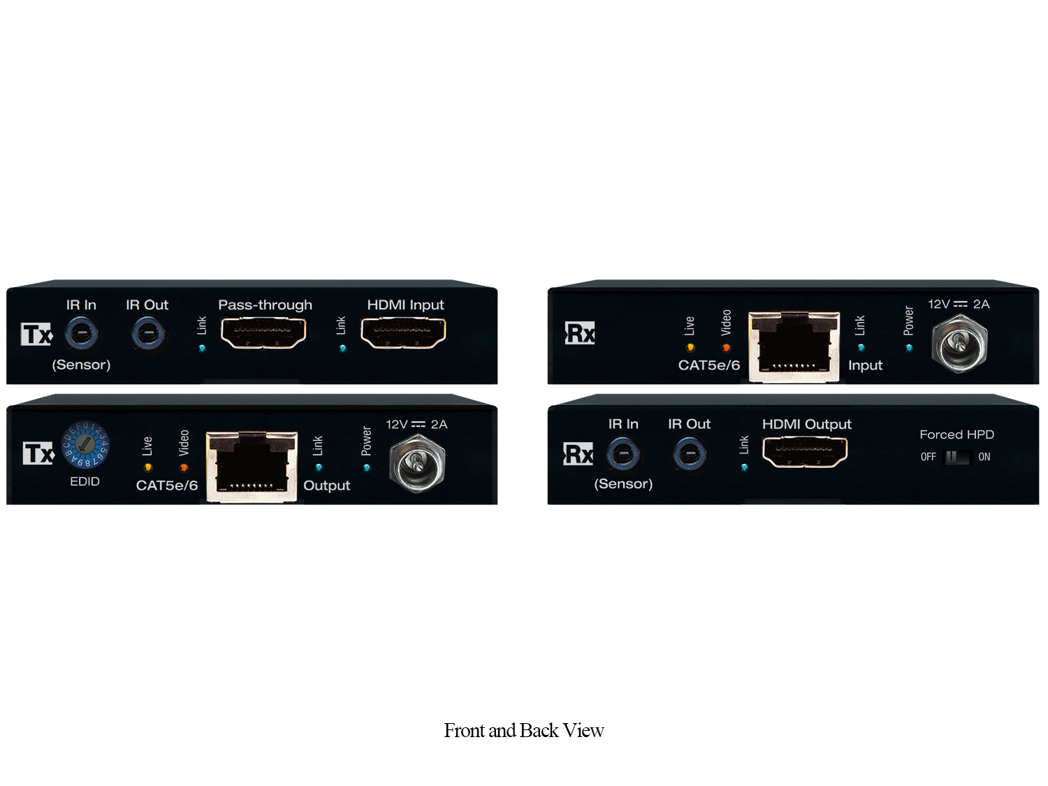 Key Digital 4K/UHD 18Gbps HDR HDMI Extender (Transmitter/Receiver) Kit up to 115ft/35m