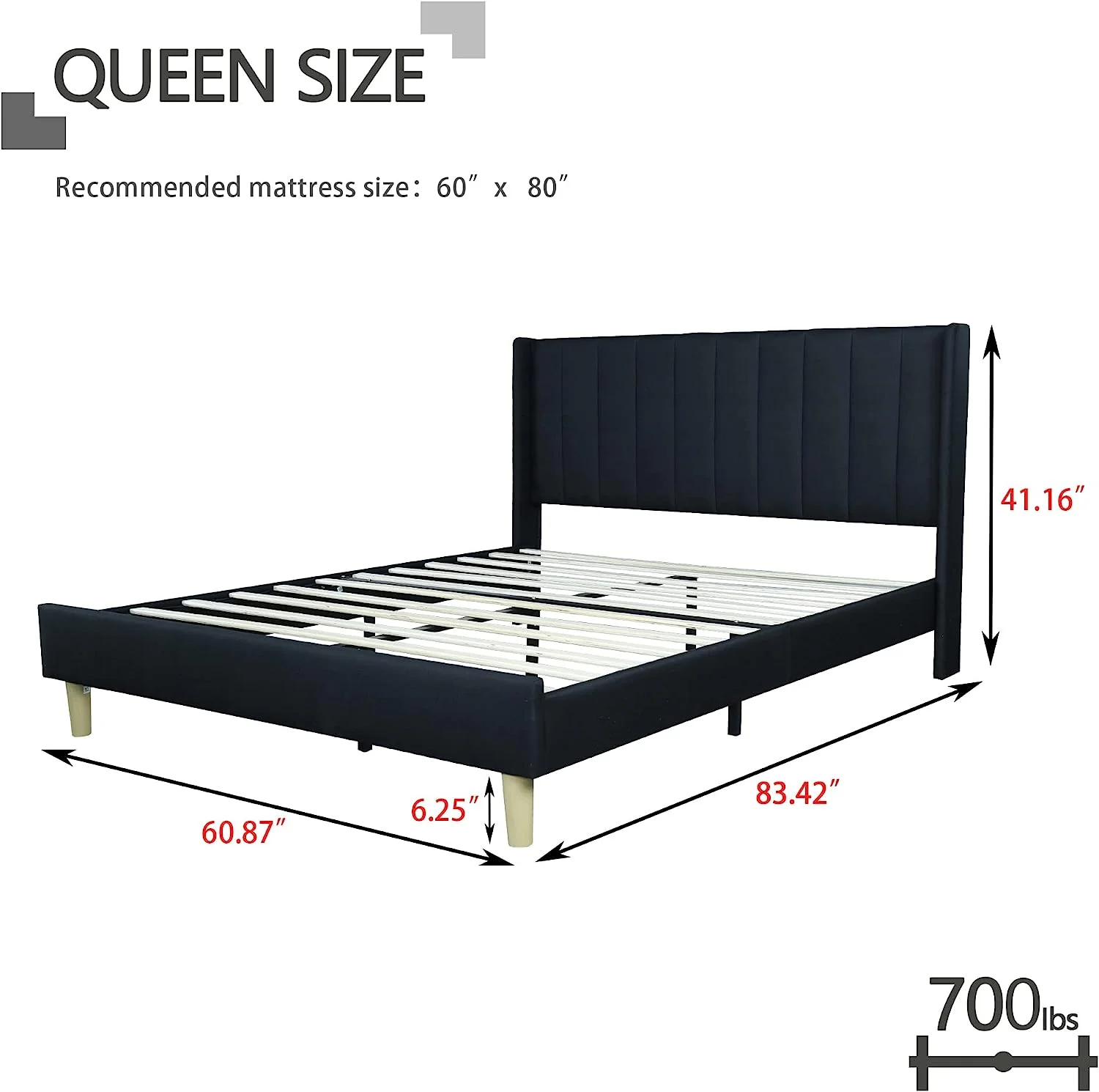Zoophyter Upholstered Platform Bed Frame Full Size with Headboard Mattress Foundation/Strong Wooden Slats Support/No Box Spring Needed/Easy Assembly Pink