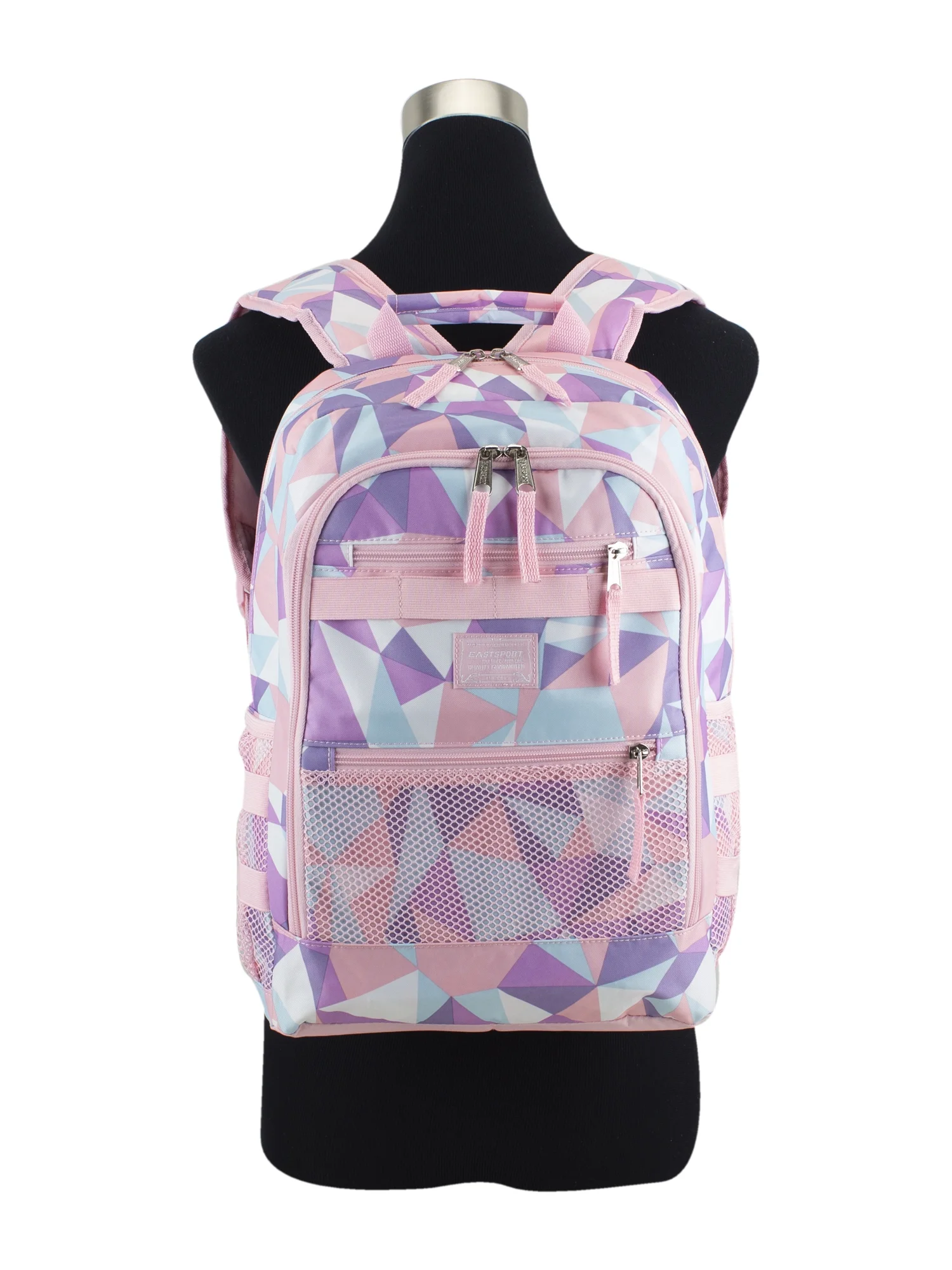 Eastsport Unisex 3-Piece Combo Backpack with Lunch Box and Pouch, Diamond Pattern