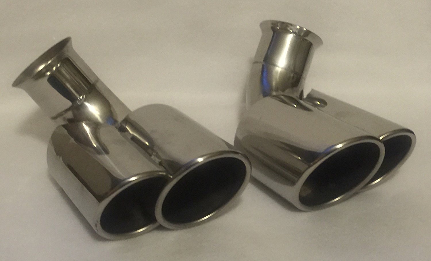 POLISHED STAINLESS 1999-2004 PORSCHE 911, 996, CARRERA C2 NON-TURBO STYLE EXHAUST TIPS (PAIR)