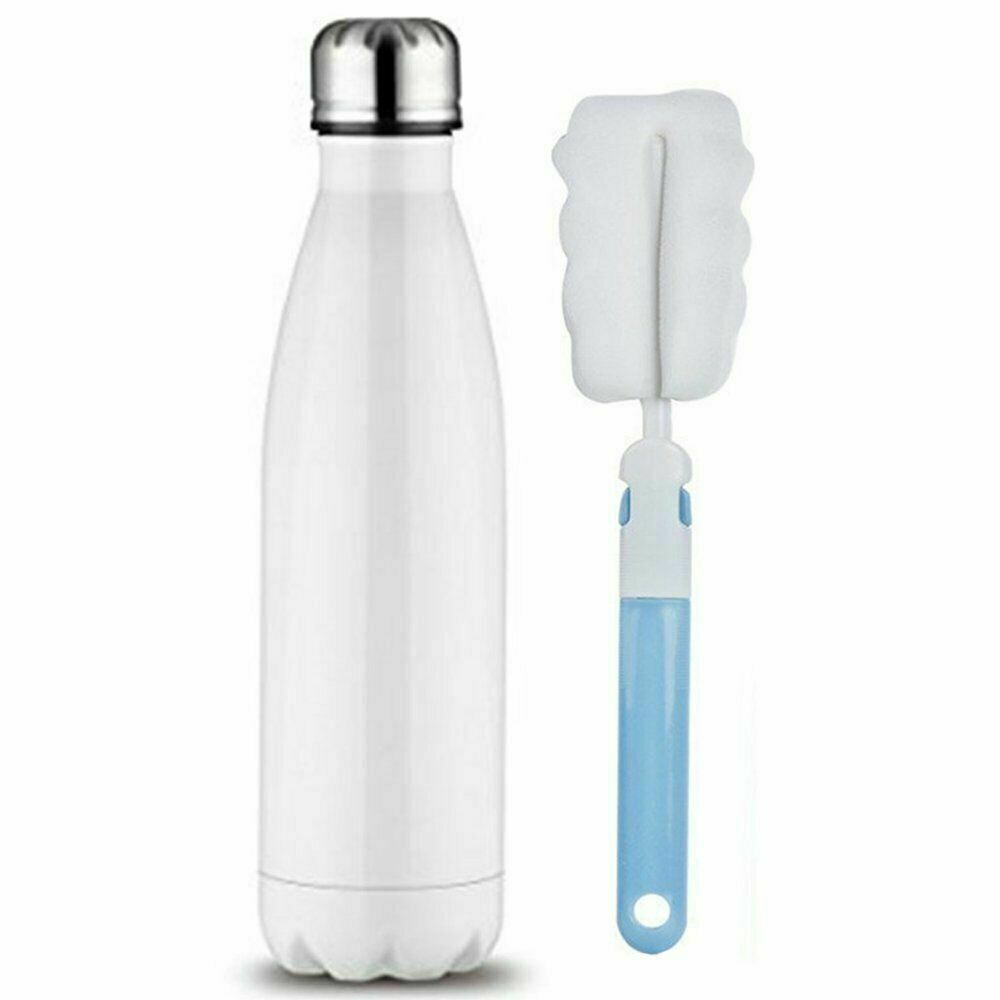 Insulated Water Bottle, Vacuum Stainless Steel Liquid Jug with Handle, Keeps Drinks Cold Up to 24 hours- Sweat Proof, BPA Free (White)