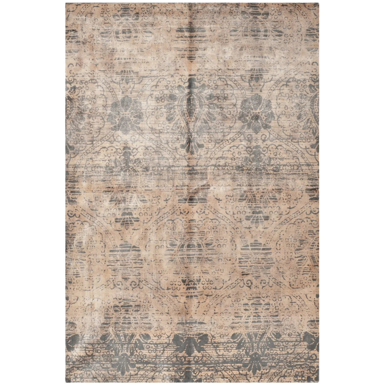 Safavieh  Couture Hand-knotted Tibetan Ingelise Modern Wool Rug Grey 9' x 12' 9' x 12' Living Room, Bedroom