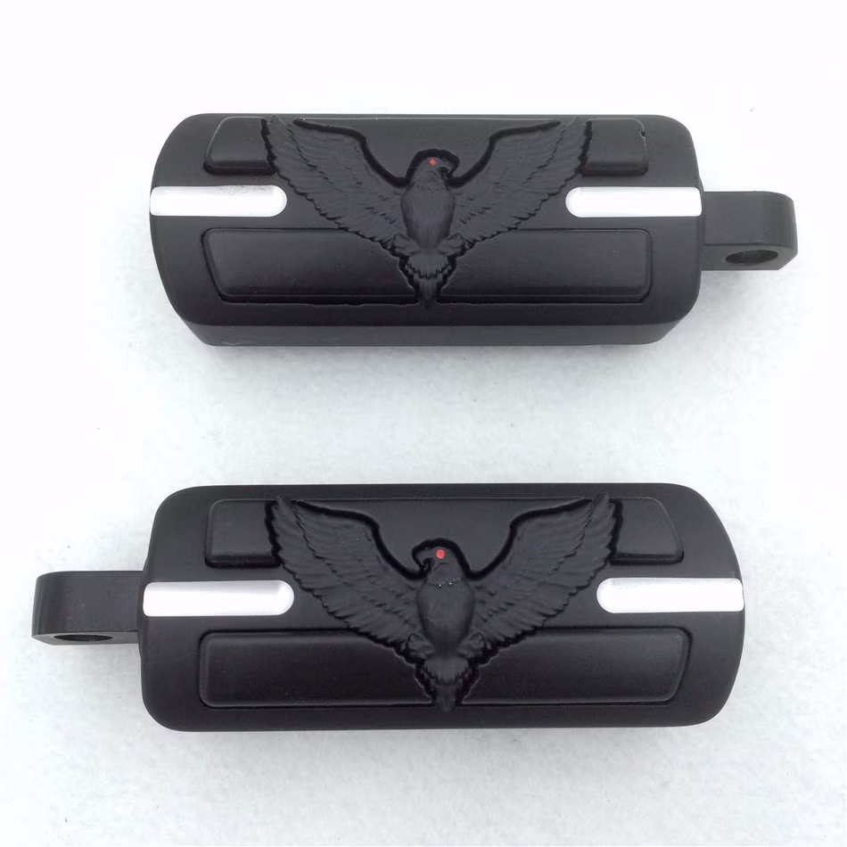 HTT-MOTOR Black Eagle Hawk Shape Foot Pegs Fits most models with H-D male mount-style footpeg supports