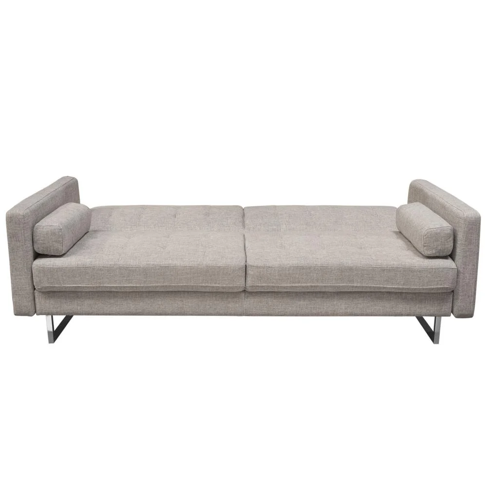 Nova Lifestyle Opus Convertible Tufted Sofa in Barley Fabric