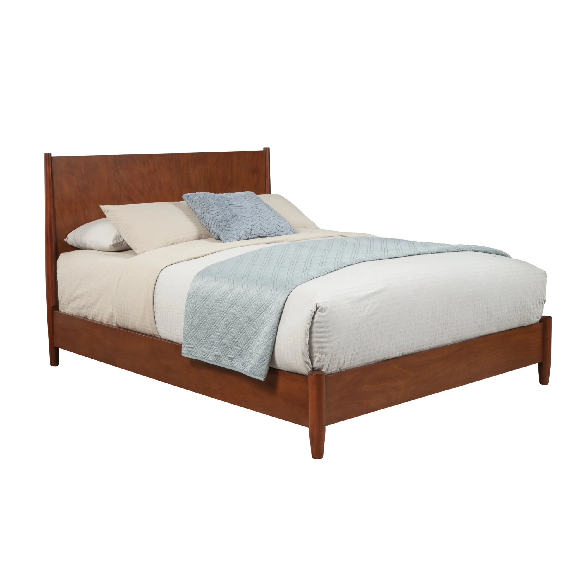 Alpine Furniture Flynn Queen Platform Bed in Acorn