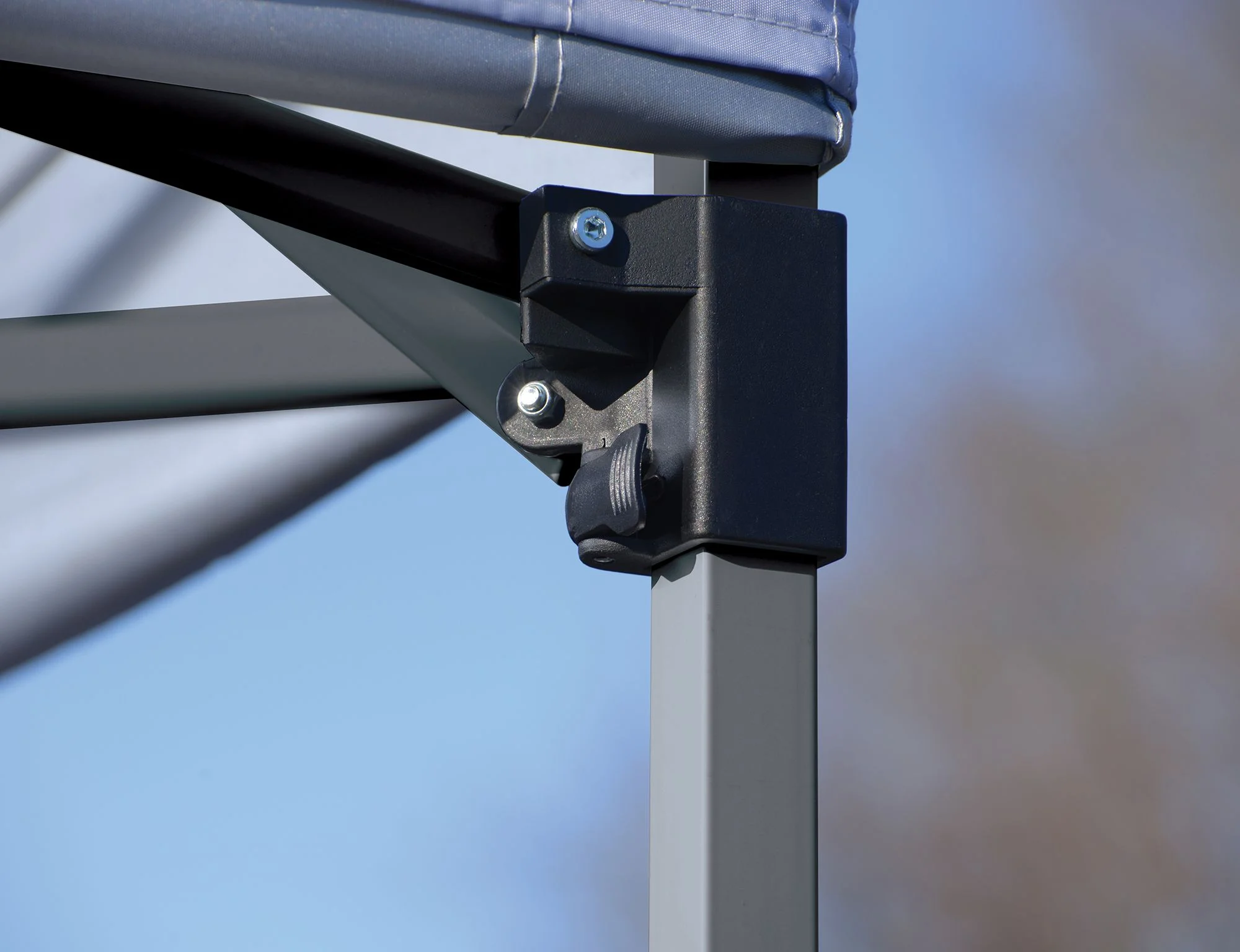 Quik Shade 167512DS EX100 10 x 10 ft. Straight Leg Canopy, White Cover - Gray Frame