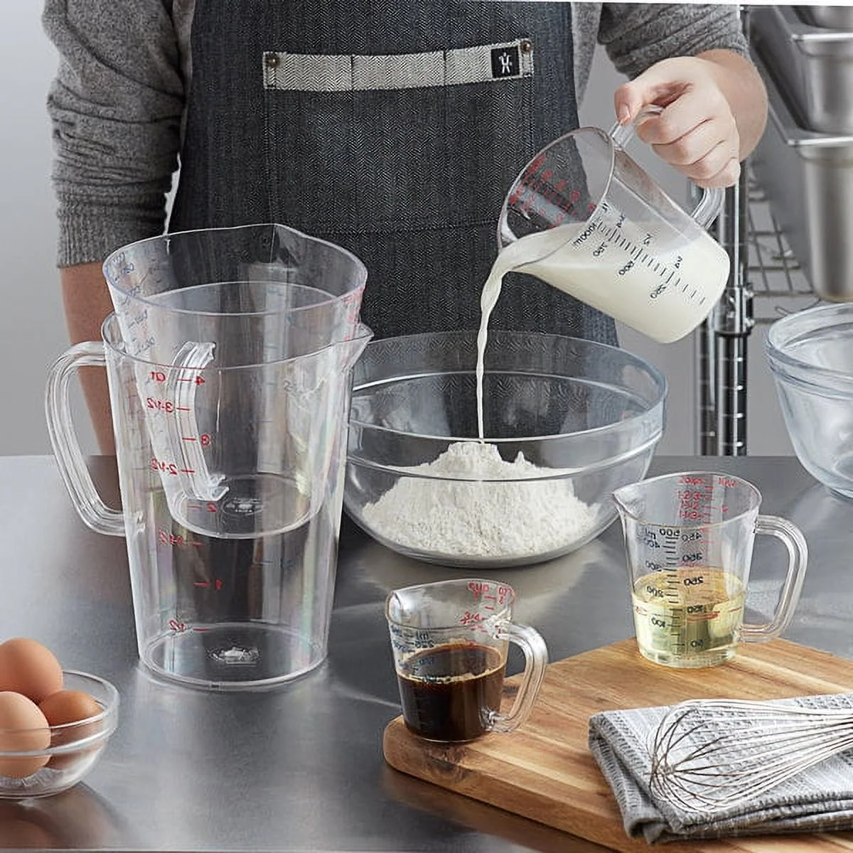 Carlisle 5-Piece Clear Polycarbonate Measuring Cup Set