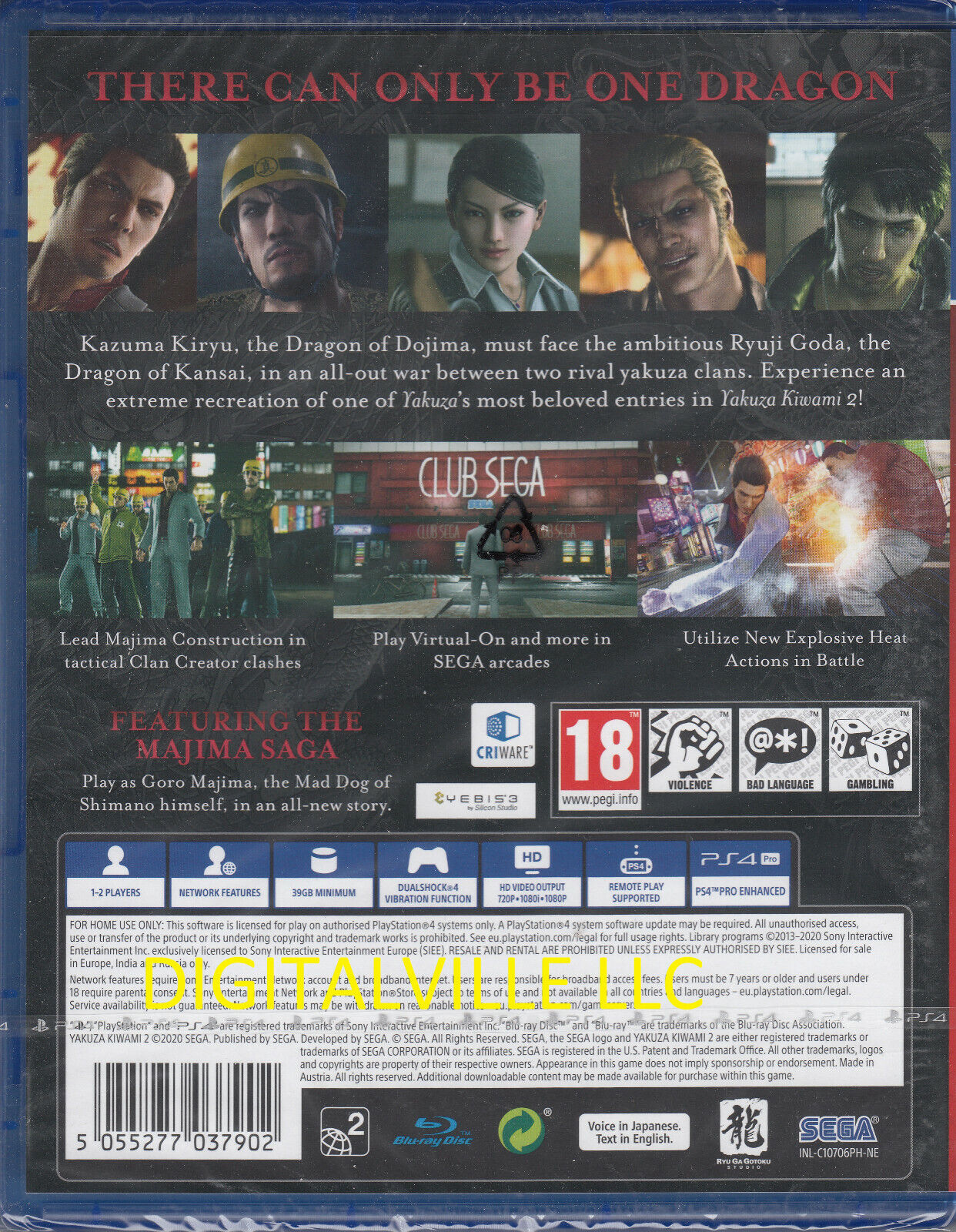 Yakuza Kiwami 2 PS4 Brand New Factory Sealed PlayStation 4