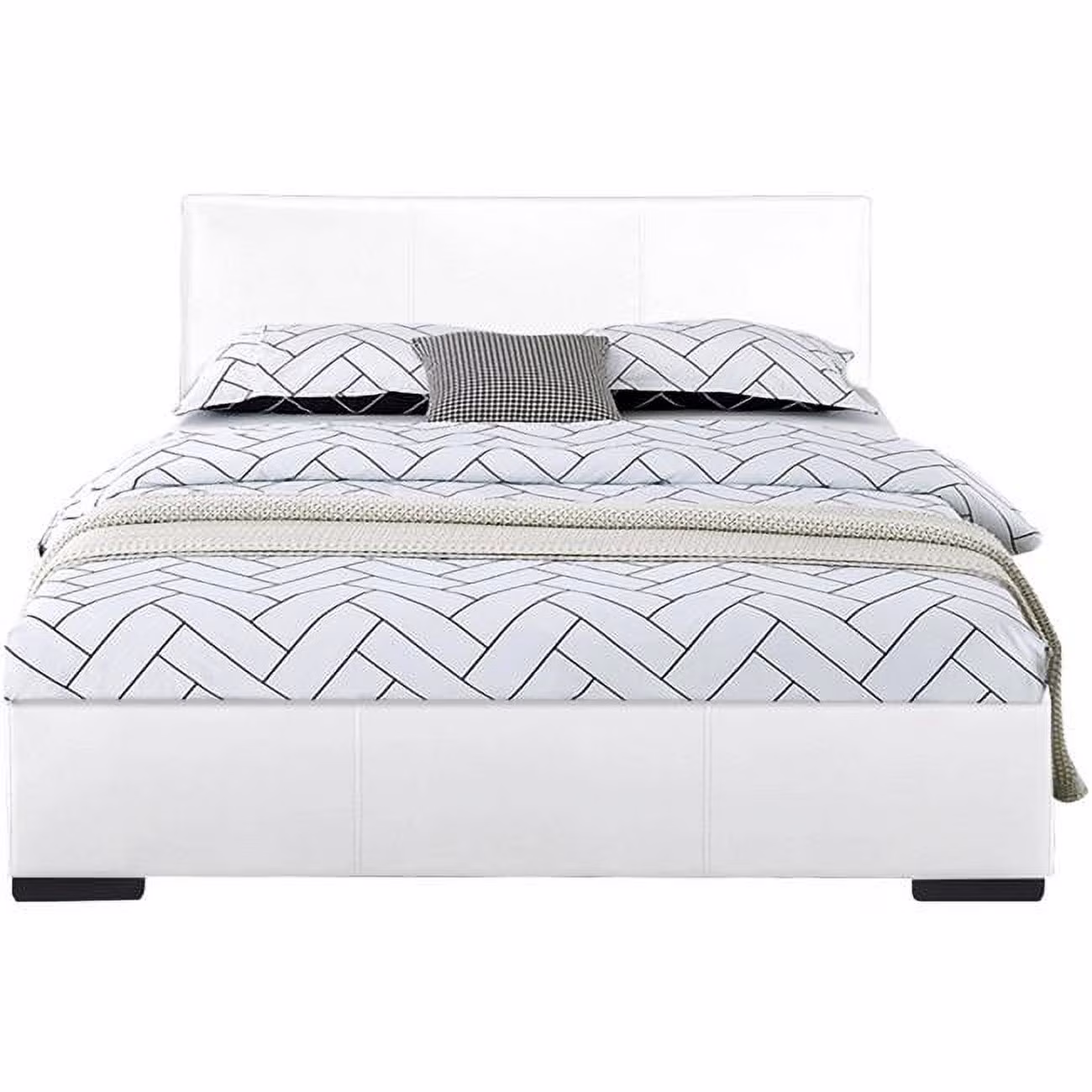 Platform Bed, White - Twin Size