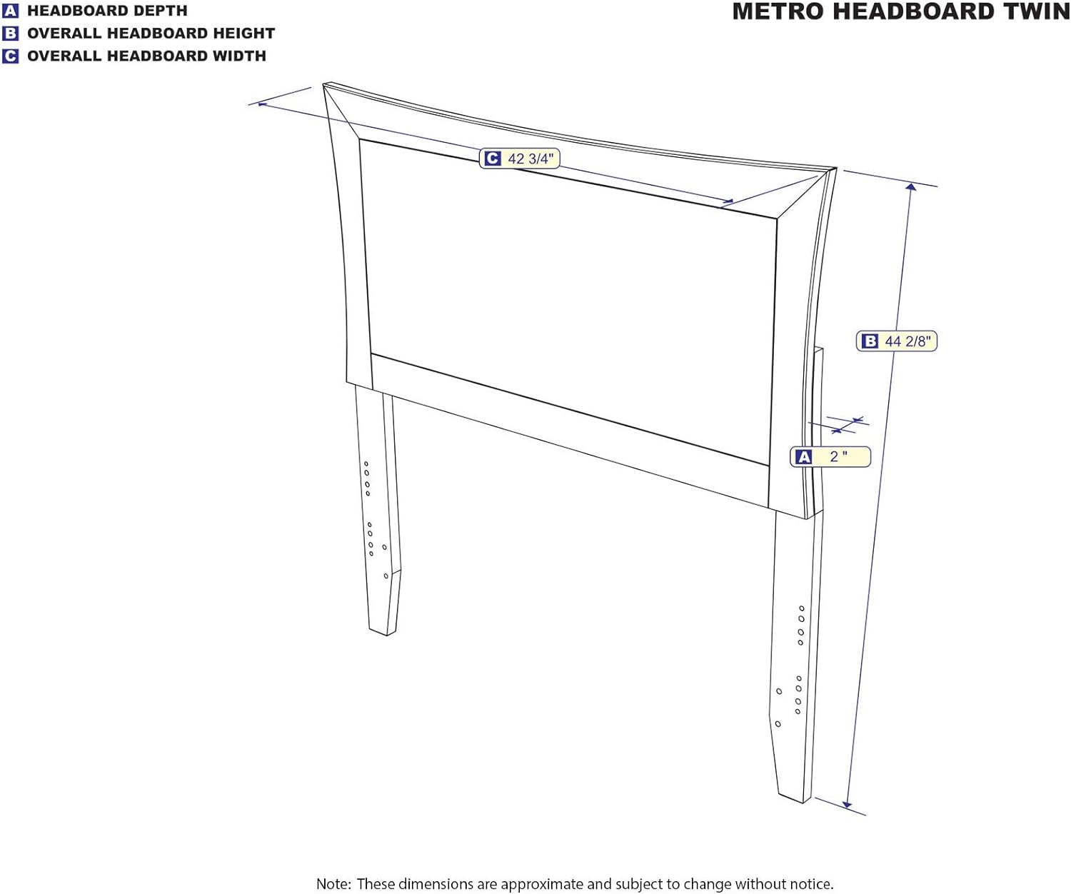 Atlantic Furniture AR290822 Metro Headboard, , White