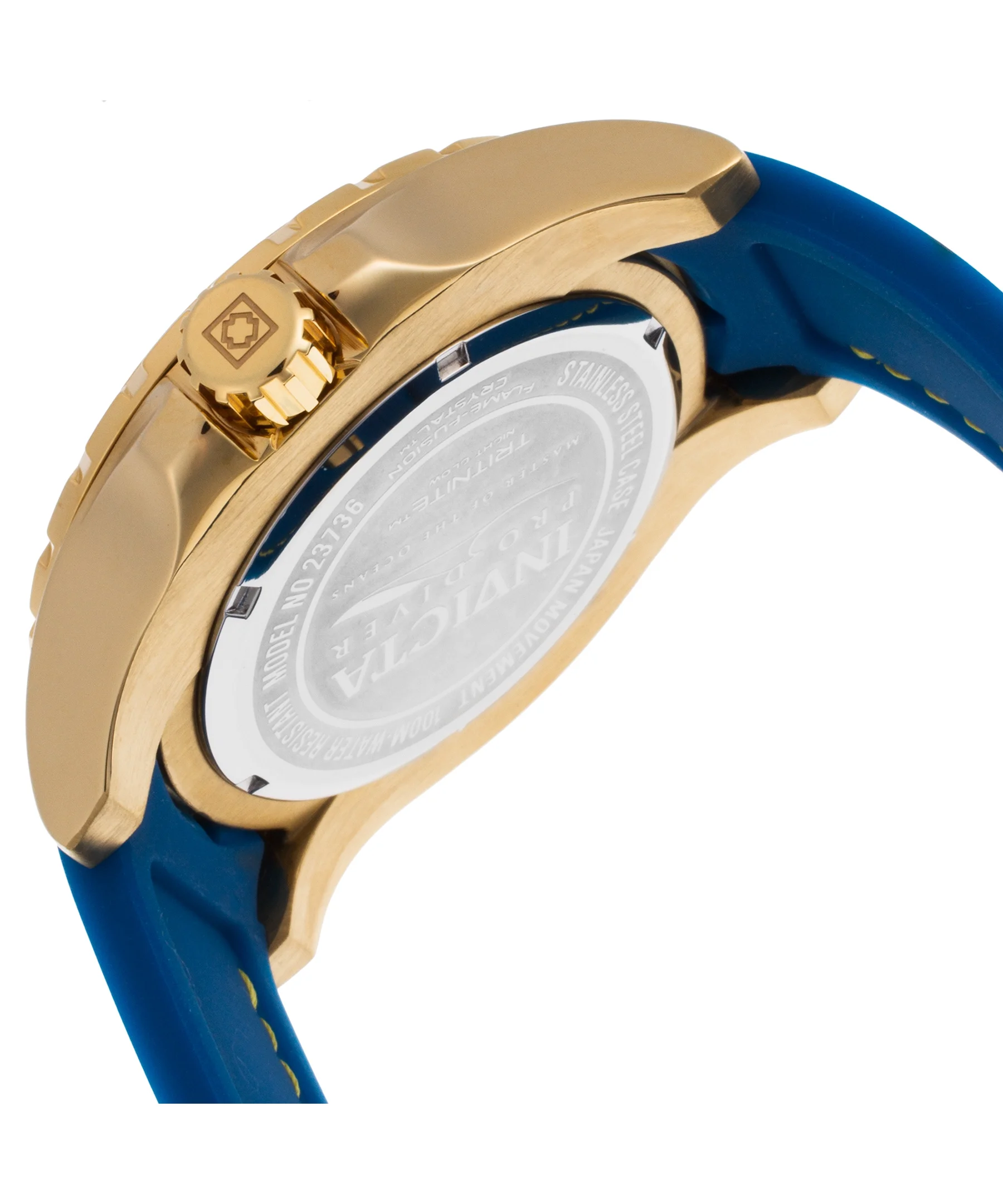 Invicta Men's Pro Diver 23736 Gold Silicone Quartz Diving Watch