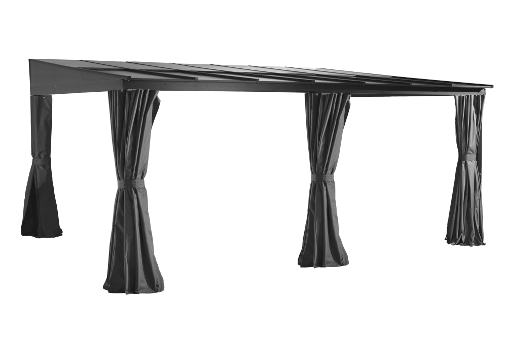 Sojag Pompano 12x16 wall gazebo - grey