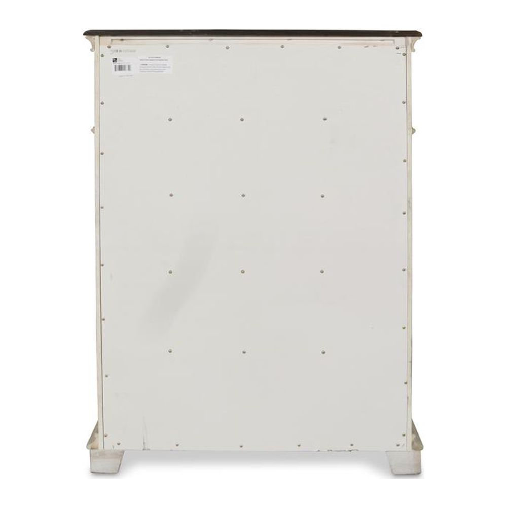 New Classic Furniture Anastasia 5-Drawer Wood Chest in Antique White