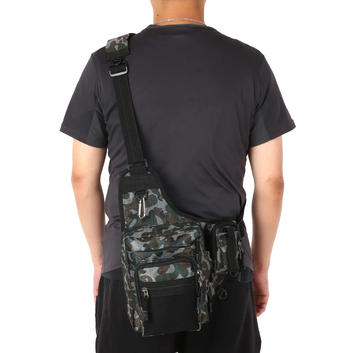 32x39x12CM Fishing Bag Multi-Purpose Waterproof Canvas Fishing Reel Lure Tackle Bag