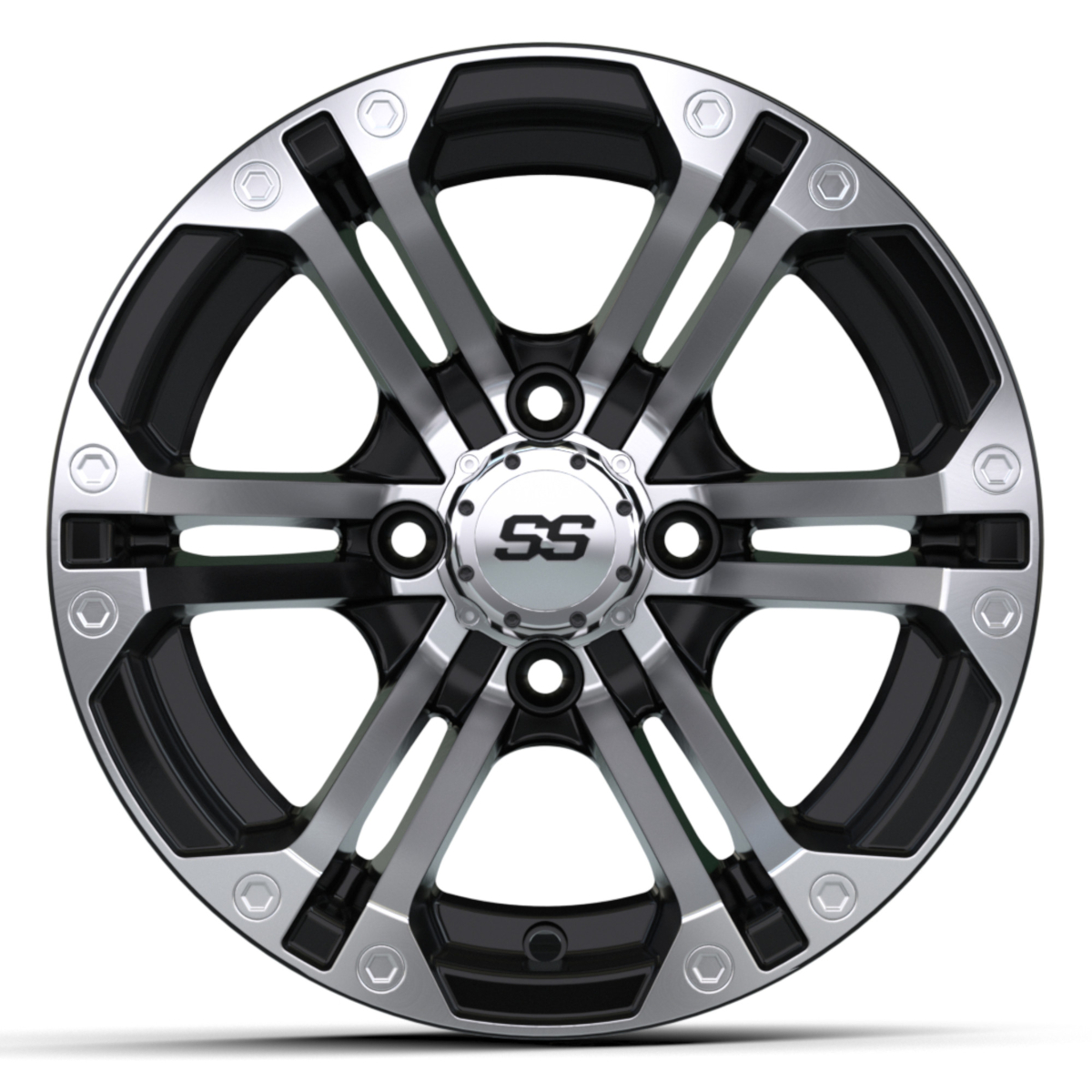 GTW Specter 12x7 Machined and Black Wheel
