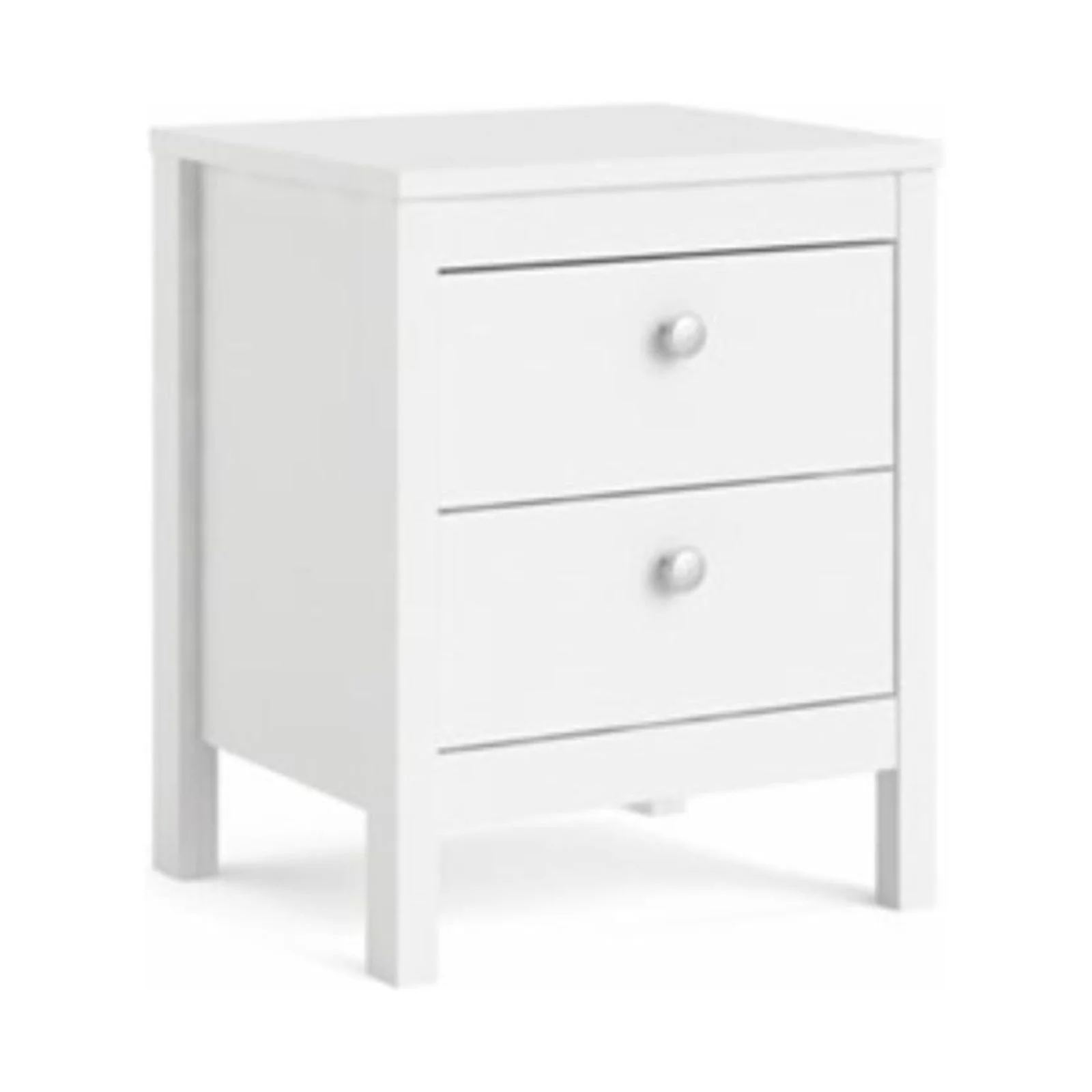 Tvilum Madrid 2 Drawer Nightstand in Black Matte