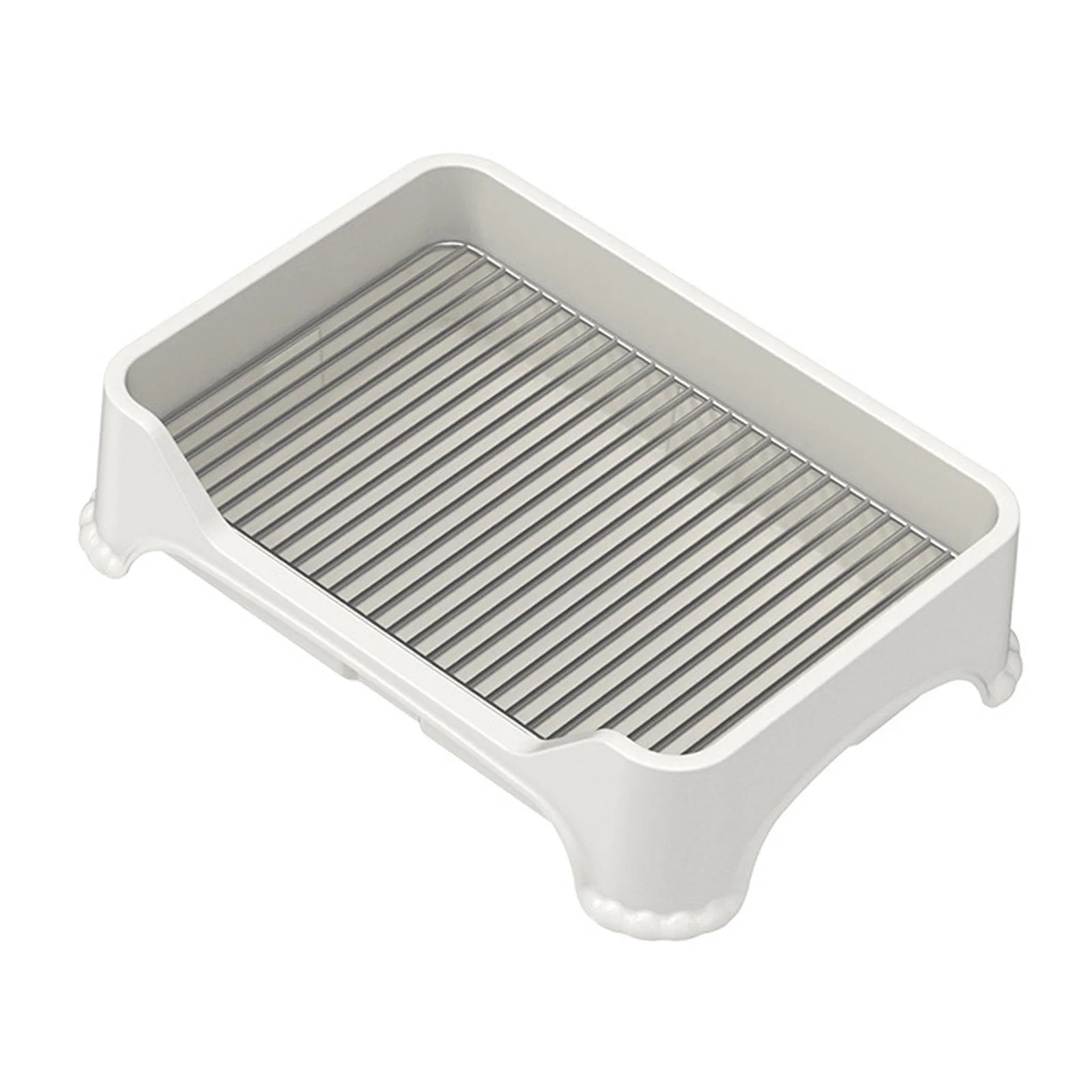 Toysmith Pet Dog Toilet Puppy Potty Tray Durable Pet Litter Pan Non Slip Pet Supplies Outdoor Dog Potty Pan Puppy Litter Toilet Portable White A