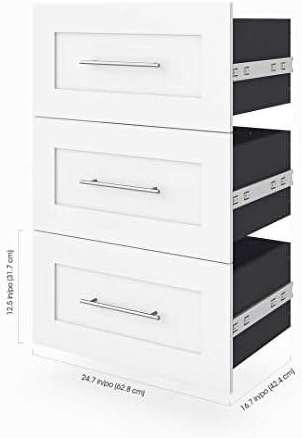 KHBIULIFE Pur 3-Drawer set for 25\u201C  unit in White