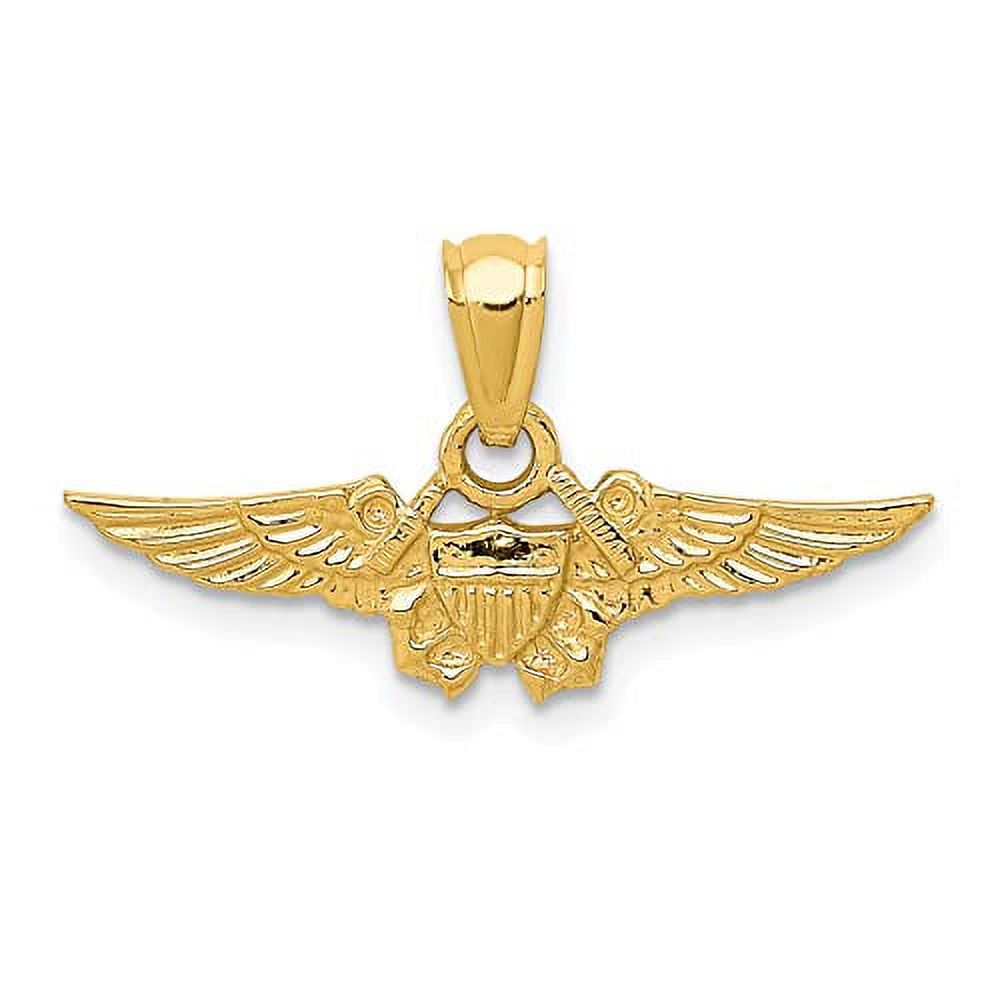 Saris and Things 10K Yellow Gold US Naval Flight Officer Pendant