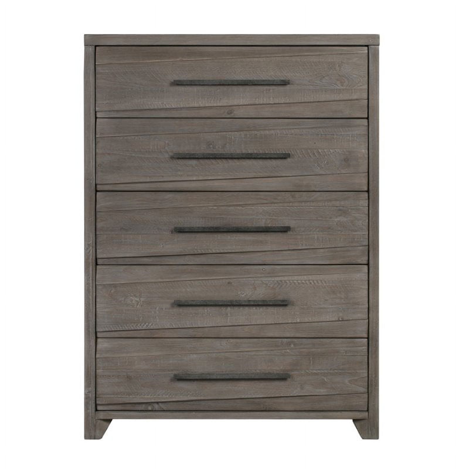 Modus Hearst 5 Drawer Solid Wood Chest in Sahara Tan