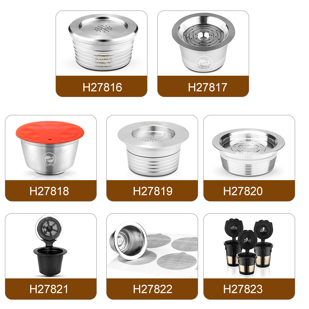 Leyfeng Reusable Milk Capsule Stainless Steel Refillable Milk Foam Pod Compatible with Dolce Gusto