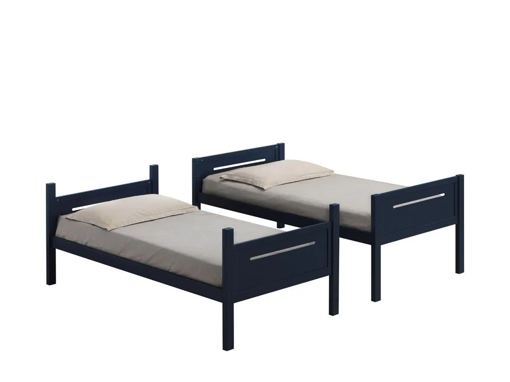 Littleton Twin Over Twin Bunk Bed Blue